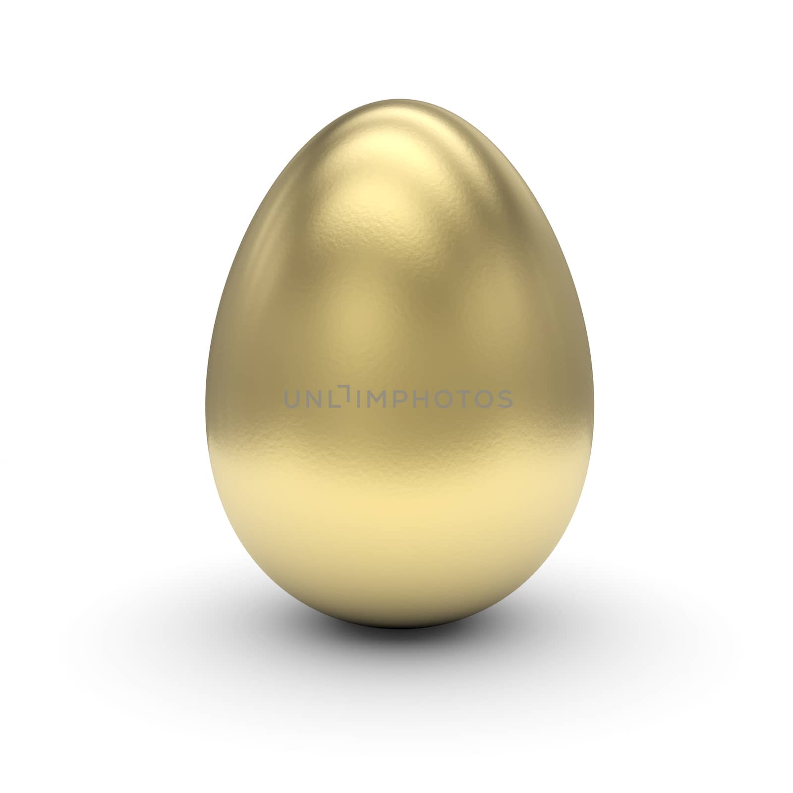 Golden Egg isolated on white bg with clipping path
