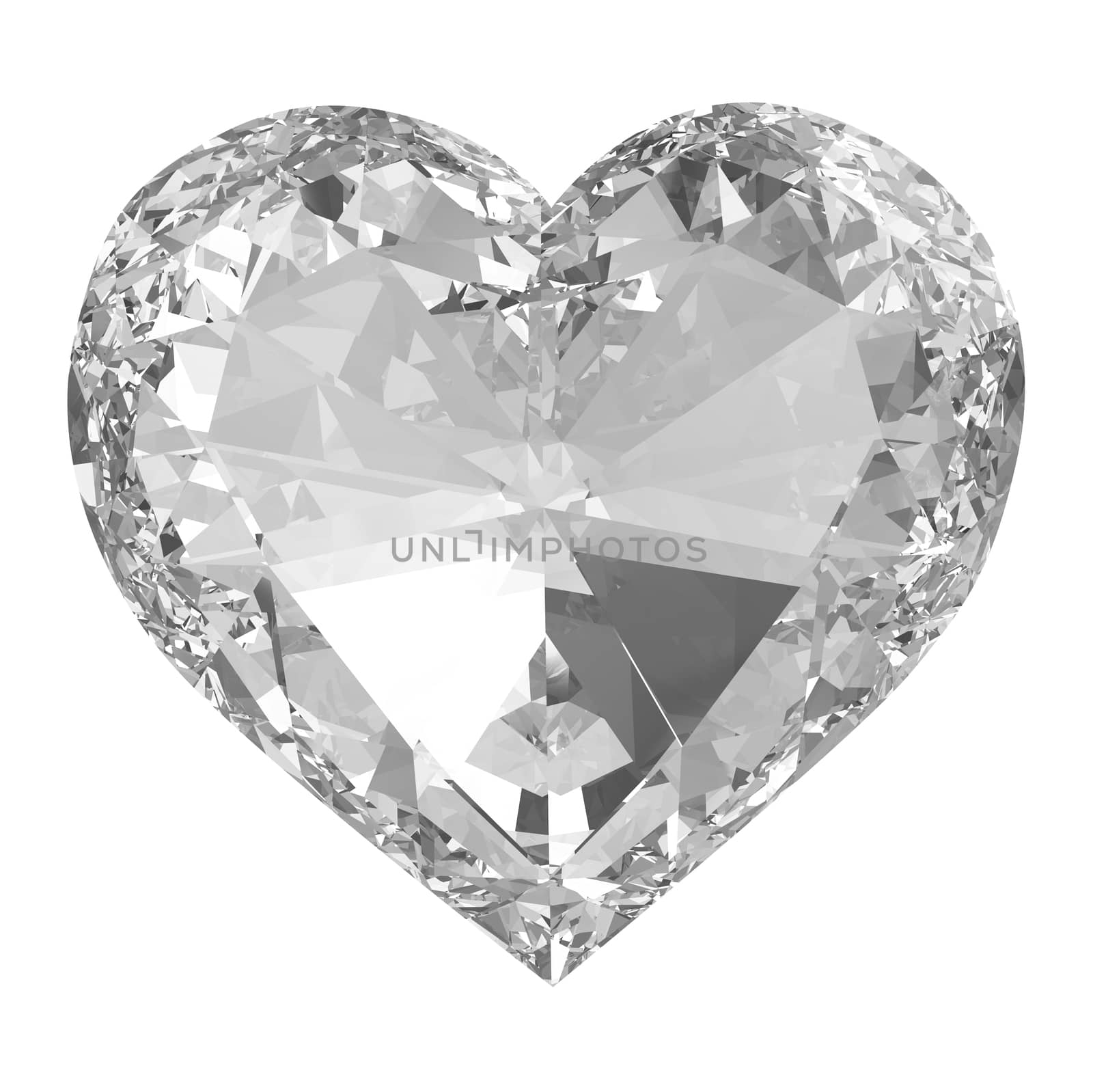 Beautiful diamond heart isolated with clipping path by 123dartist