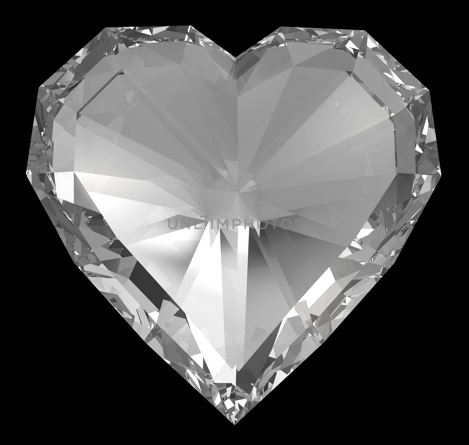Diamond heart isolated with clipping path  by 123dartist
