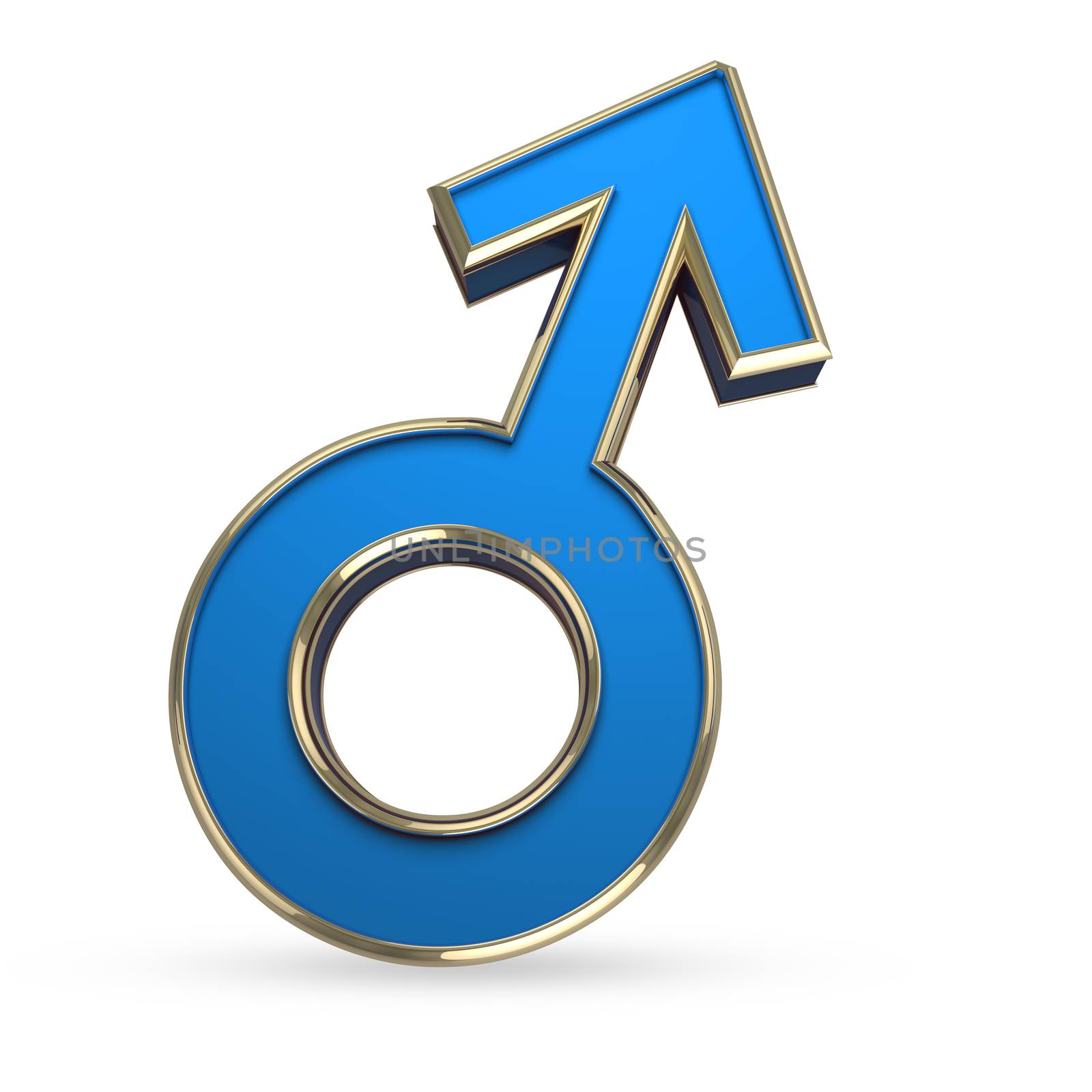 Male sex 3D  symbol isolated on white by 123dartist