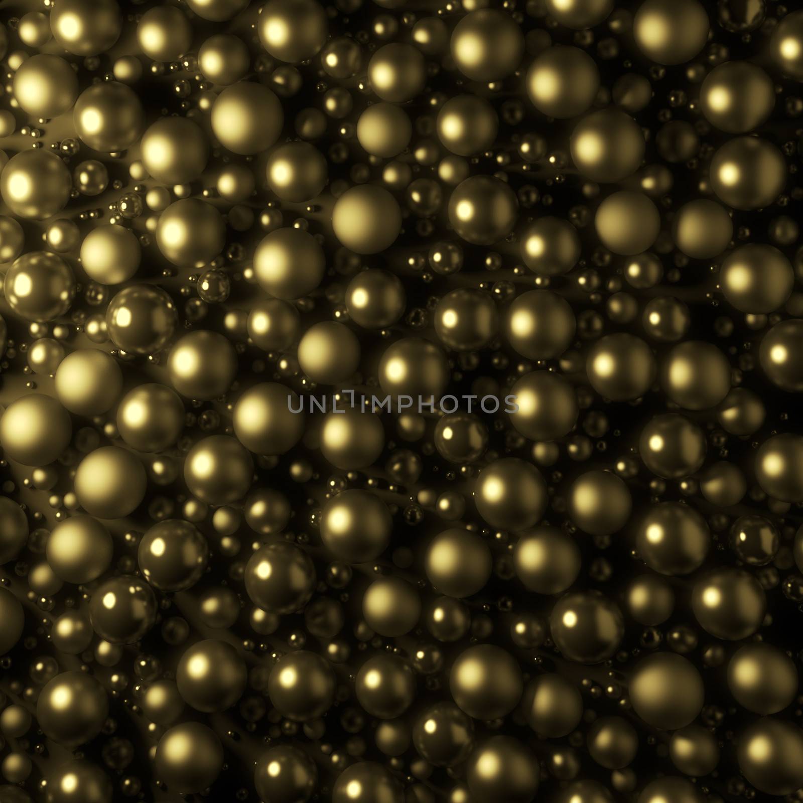 3D golden pearls background by 123dartist