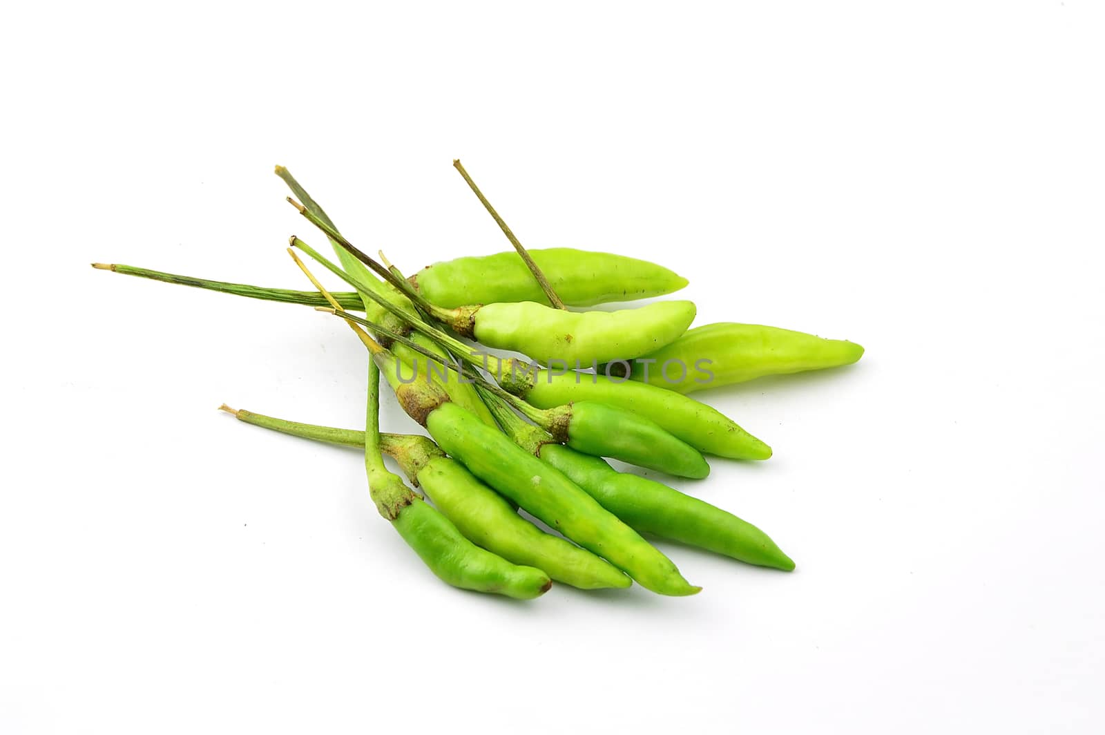 Fresh Ripe Cayenne Peppers isolate on White background