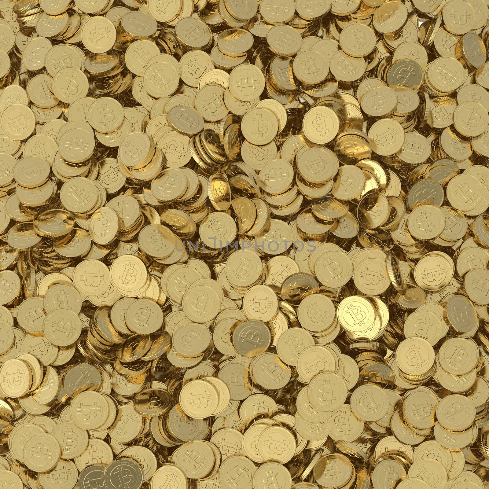 Golden Bitcoin digital currency background by 123dartist