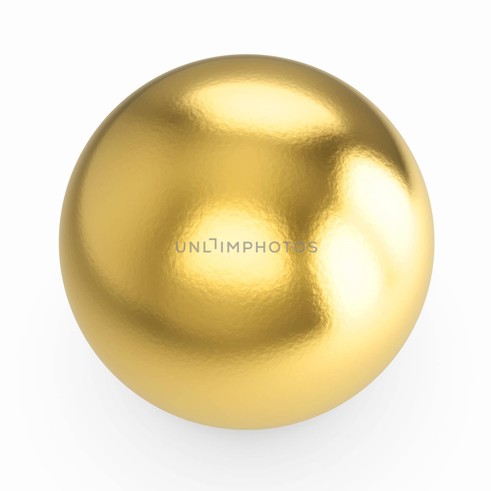 metal golden 3d sphere by 123dartist