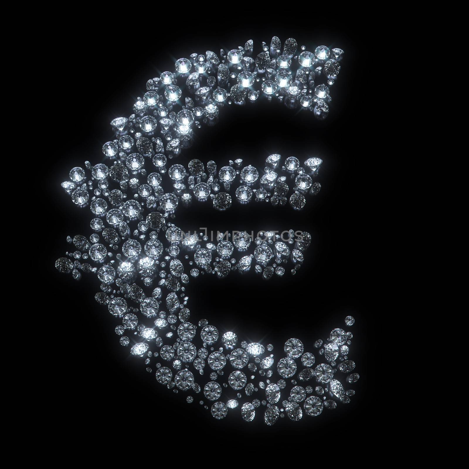 Diamond symbol currency - Euro by 123dartist