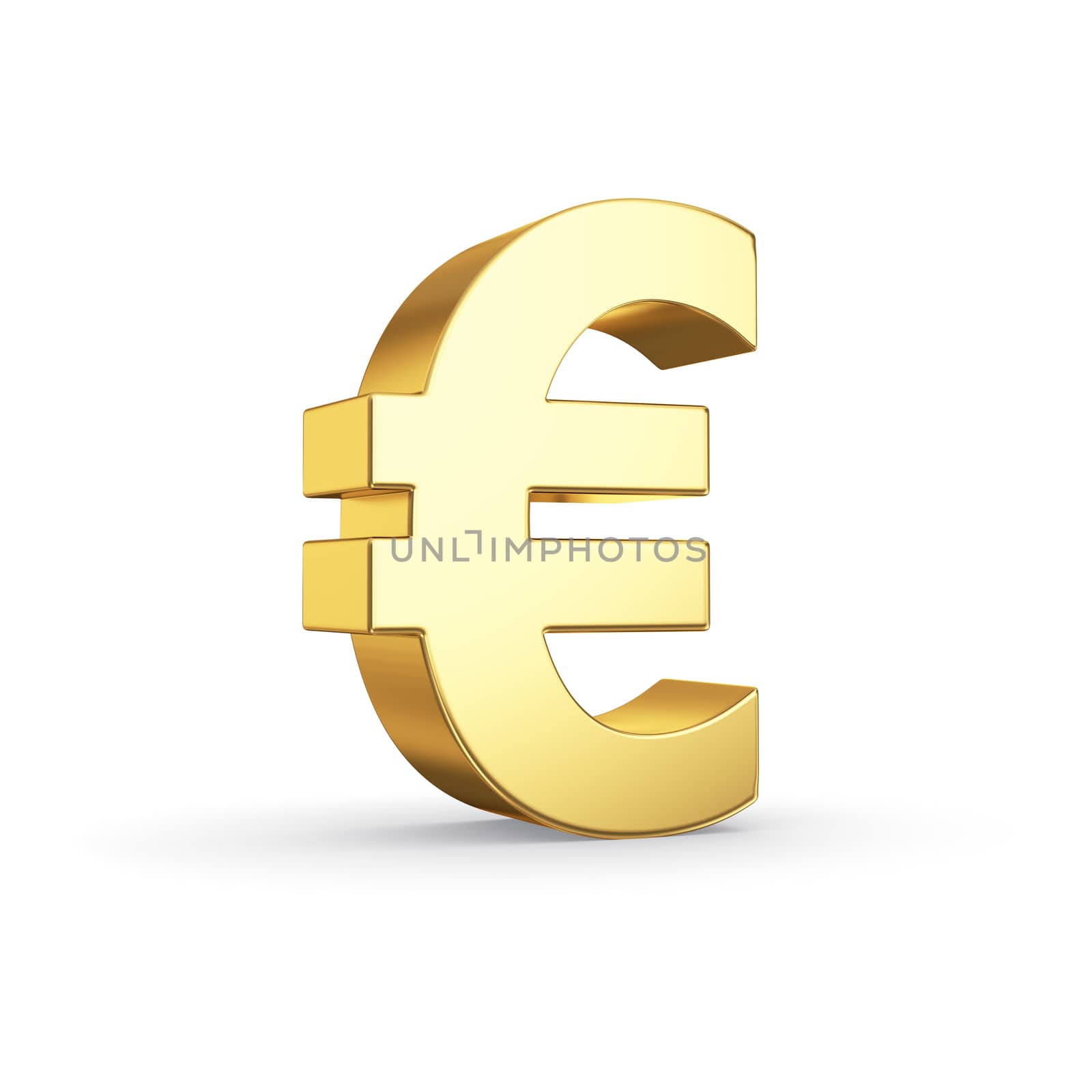 Golden euro  currency symbol - clipping path by 123dartist