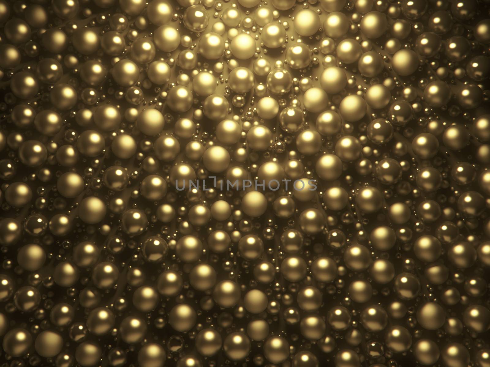 3D golden pearls background by 123dartist