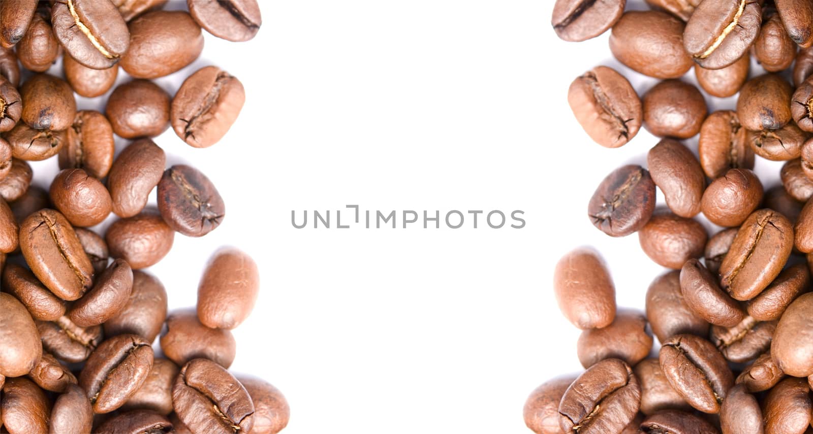 coffee beans isolated in white background