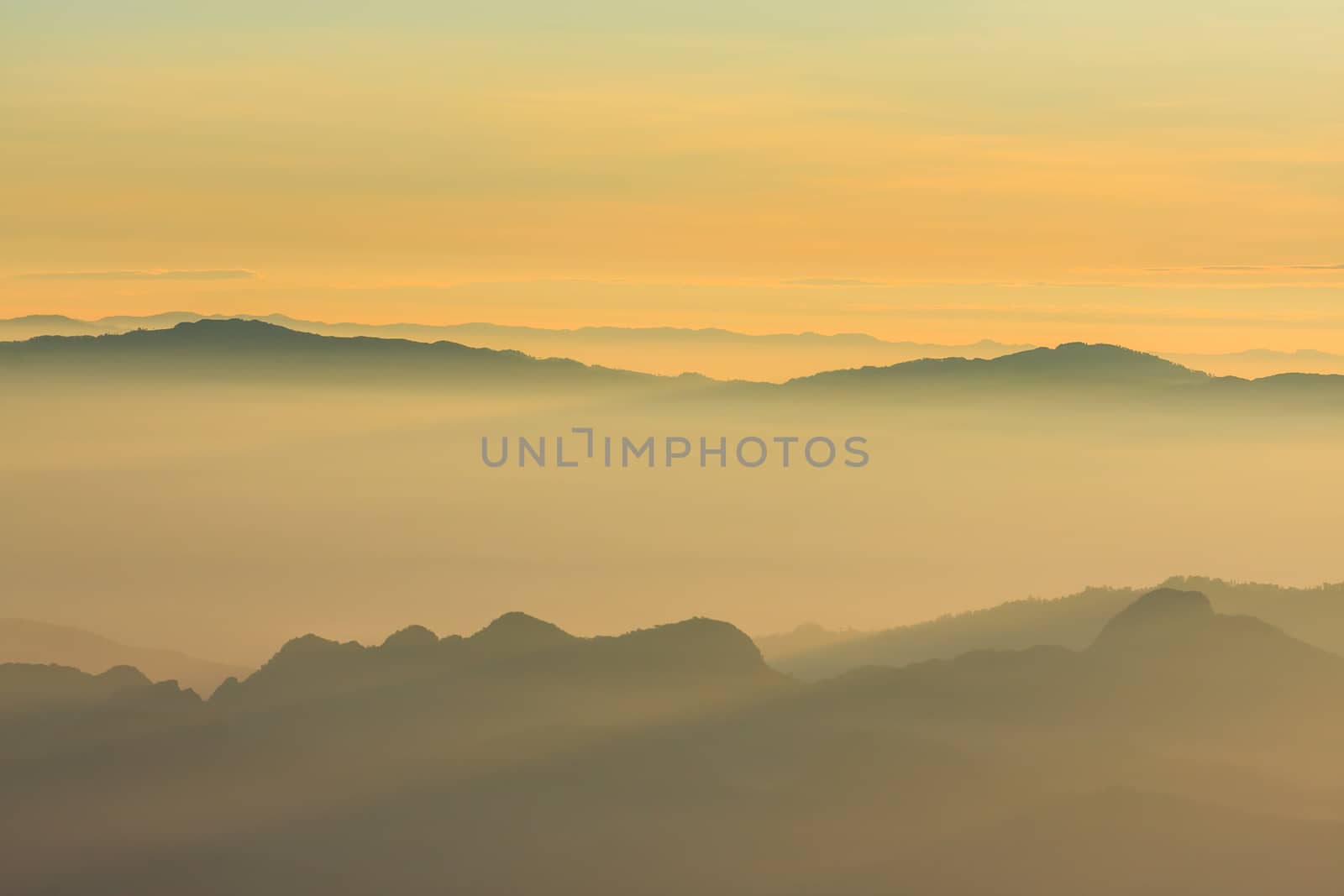 Sunrise view point from Doi Chiang Dao mountain, Chiang mai, Thailand.