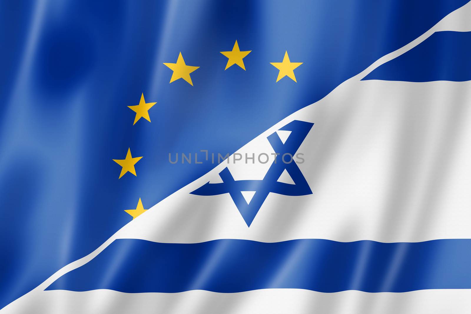 Europe and Israel flag by daboost