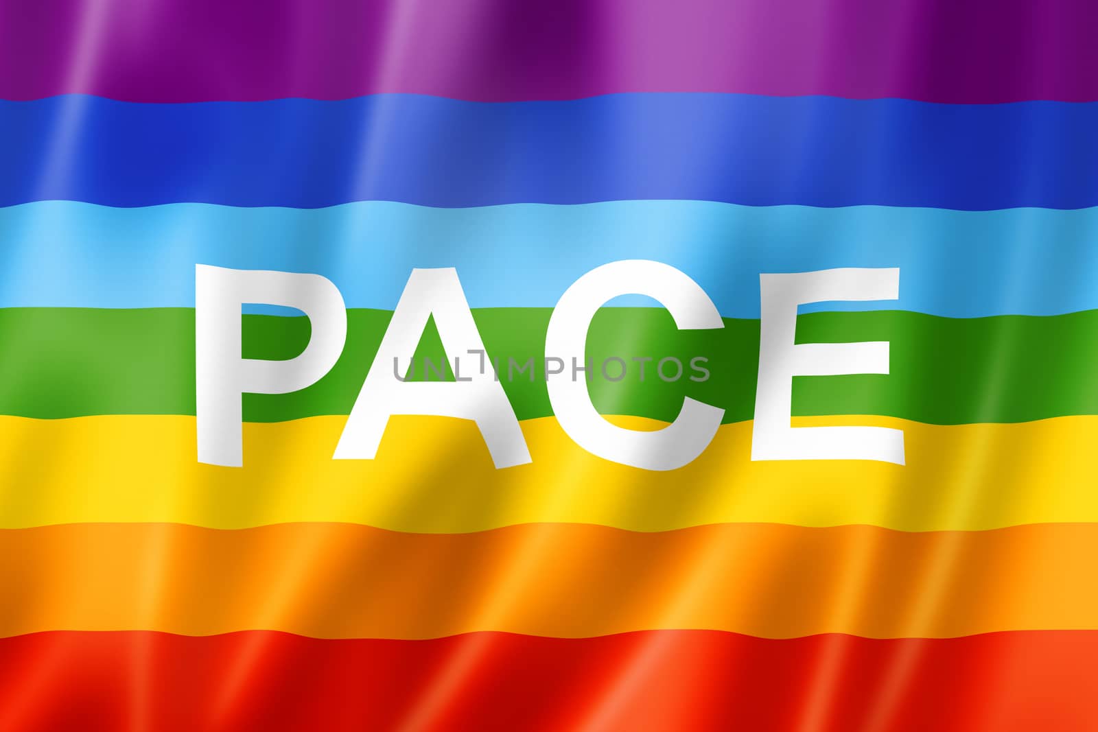 Rainbow peace / pace flag by daboost