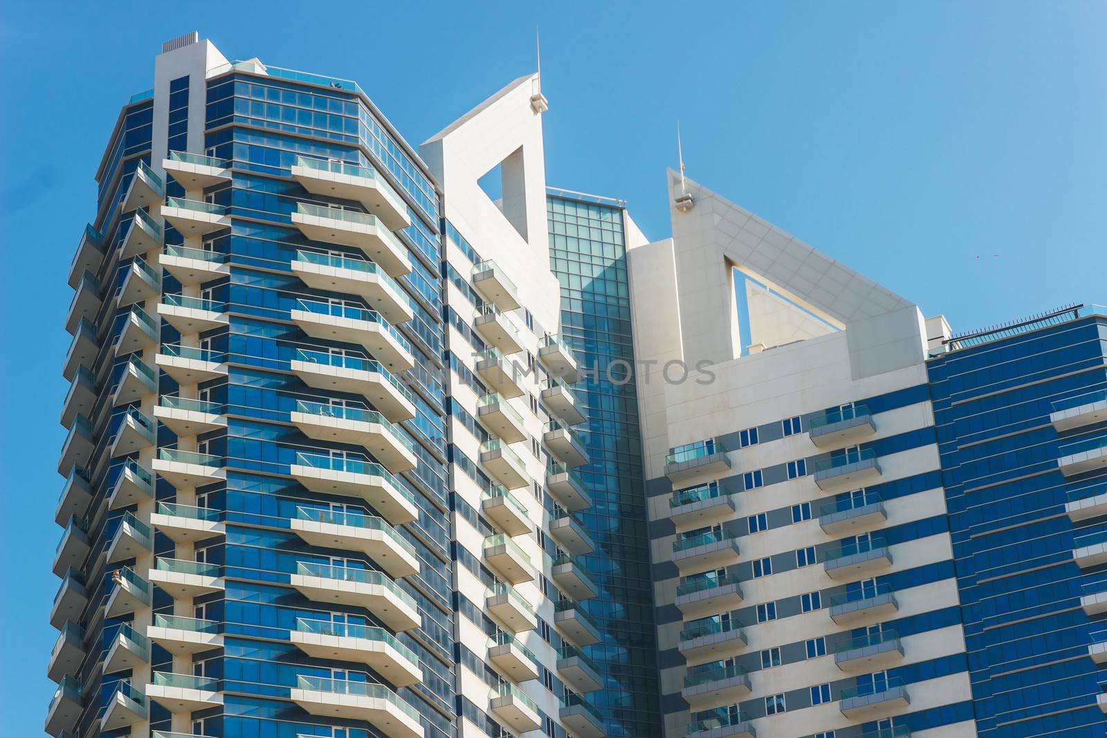 High rise buildings and streets in Dubai, UAE by oleg_zhukov