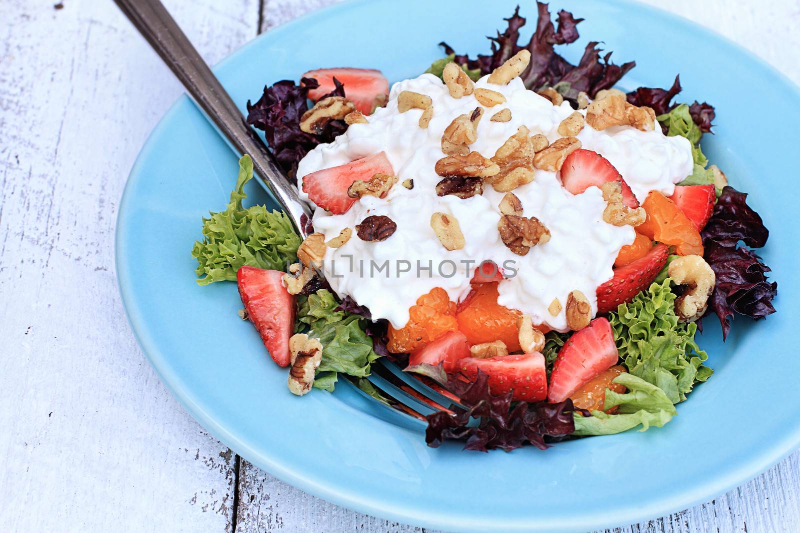 Strawberry, Walnut and Cottage Cheese Salad by StephanieFrey