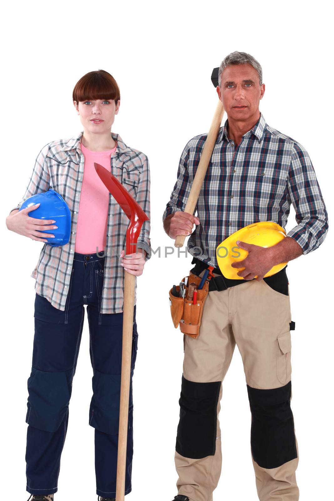 Couple ready for DIY project by phovoir