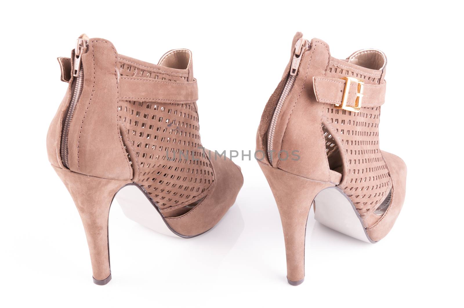 Women shoes high heel white background