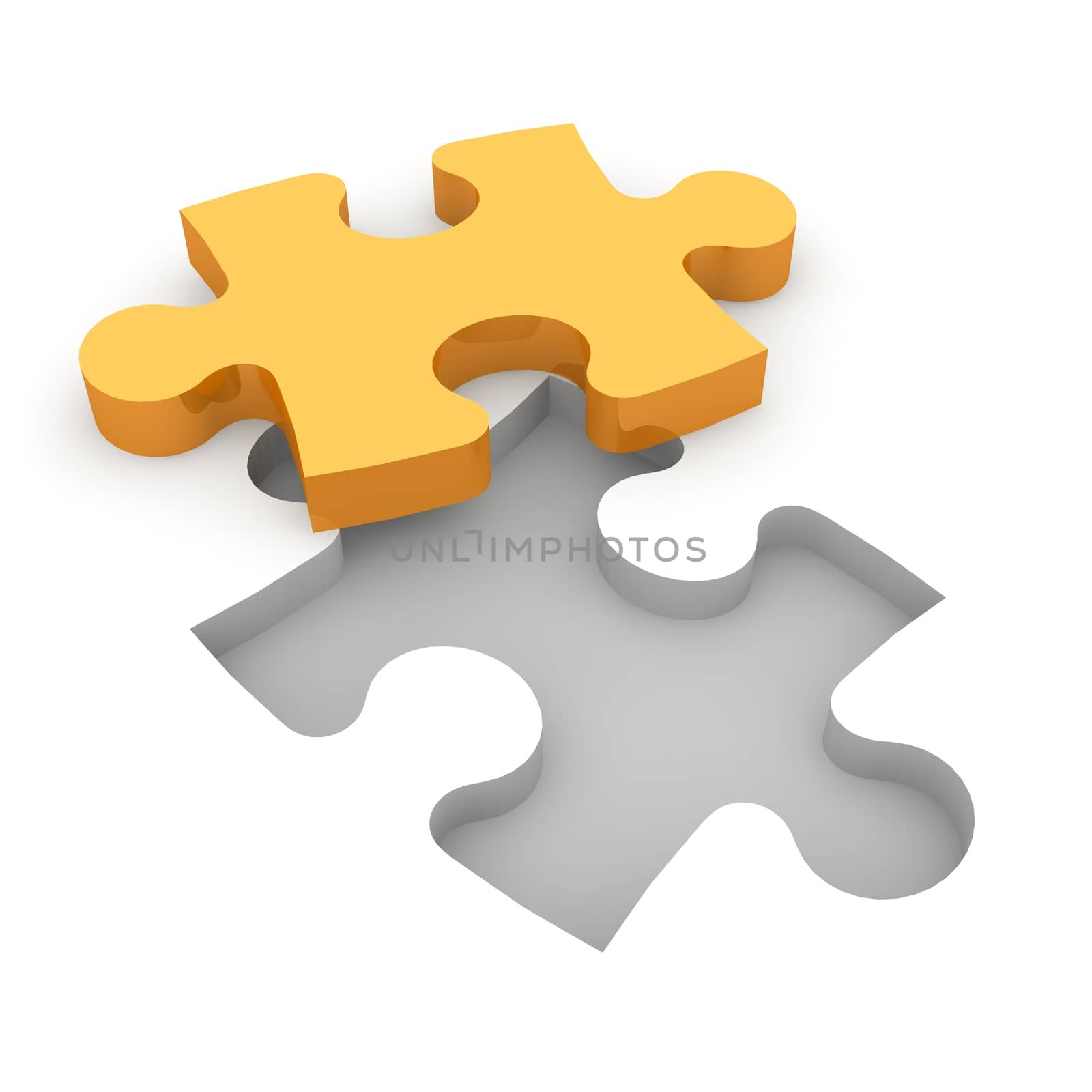 The characters carry a puzzle piece to the appropriate gap.