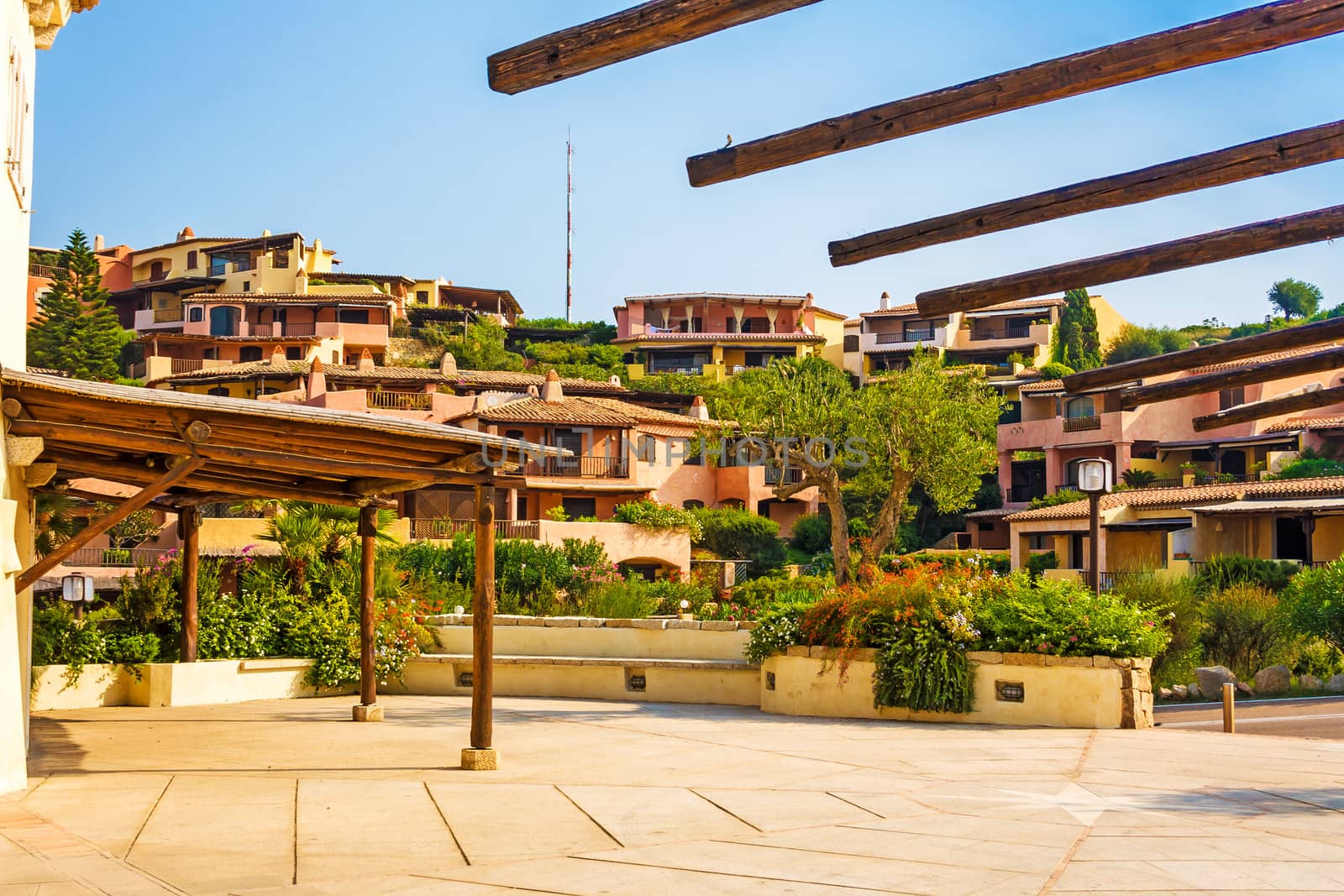 Porto Cervo, Sardinia, houses in mediterranean style