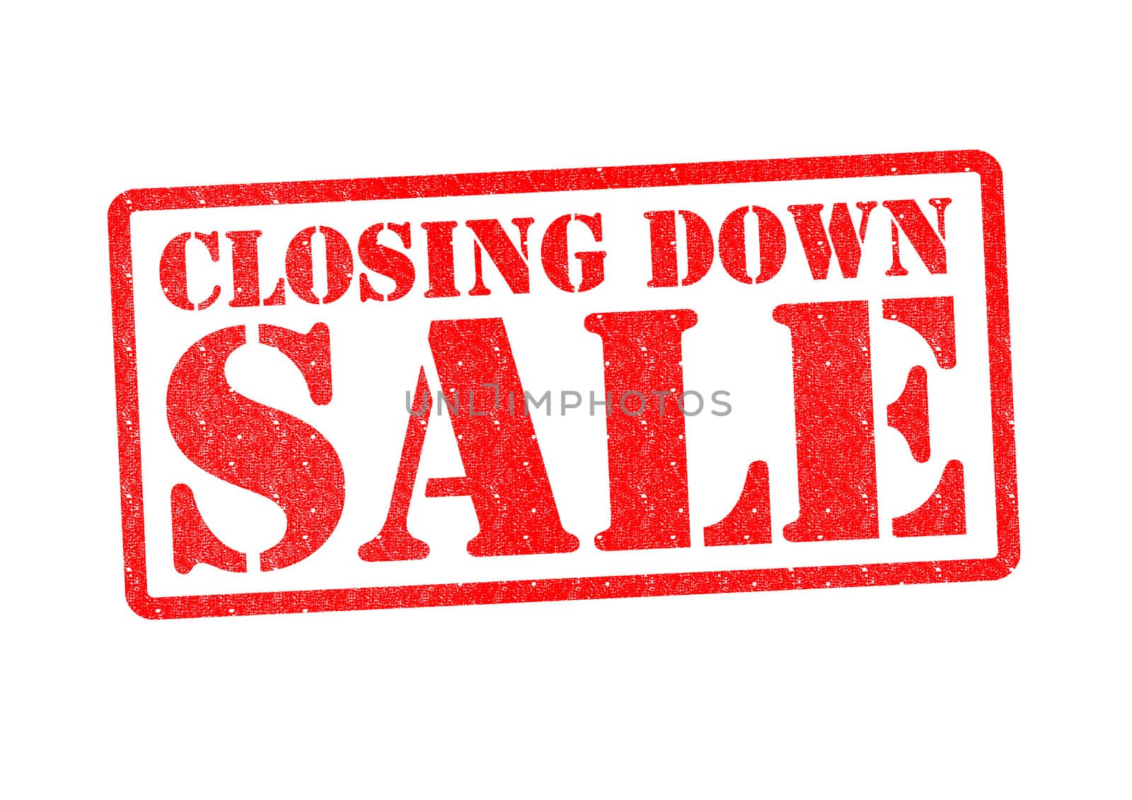 CLOSING DOWN SALE Rubber Stamp over a white background.