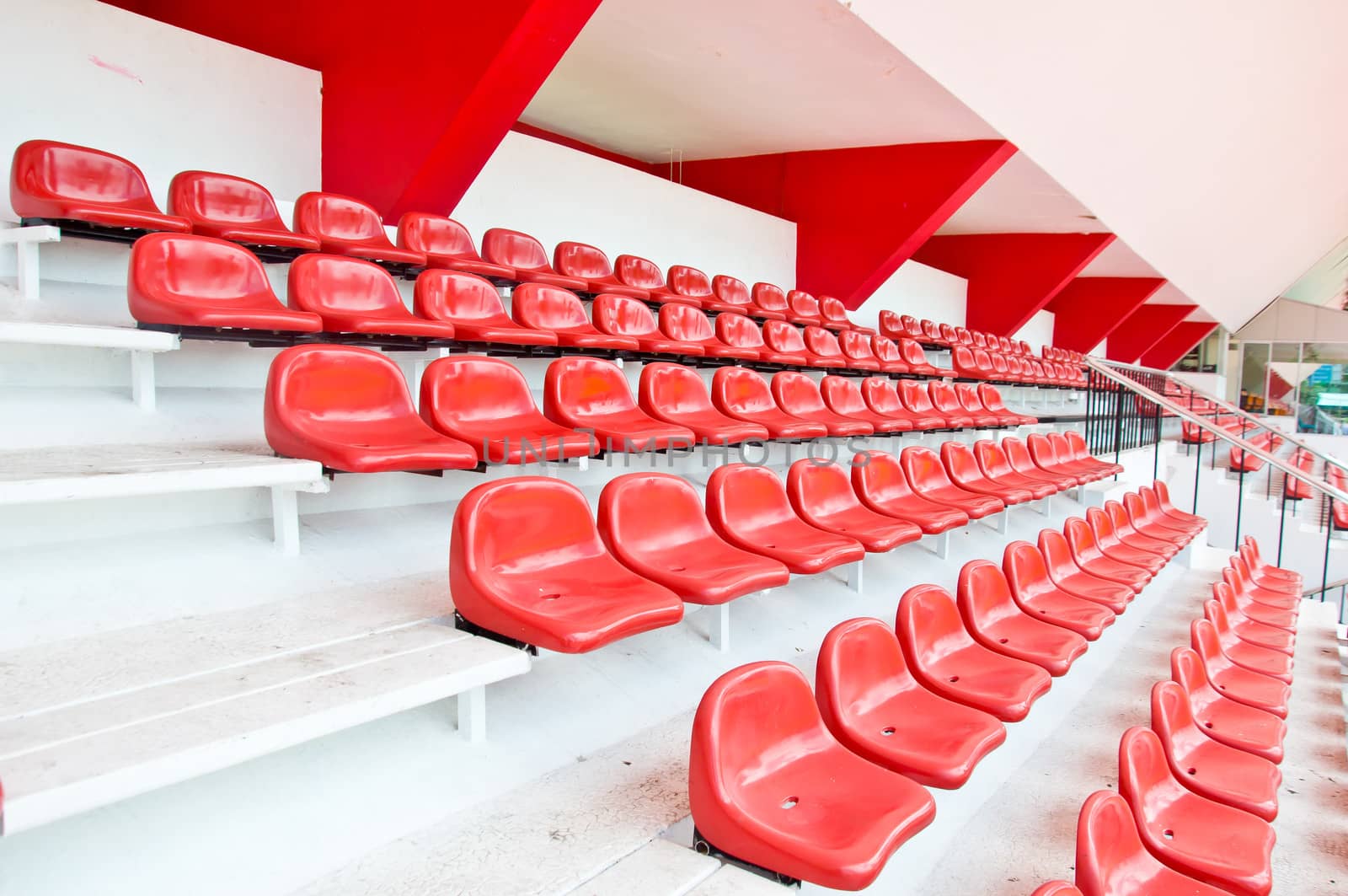 empty chair in soccer stadium