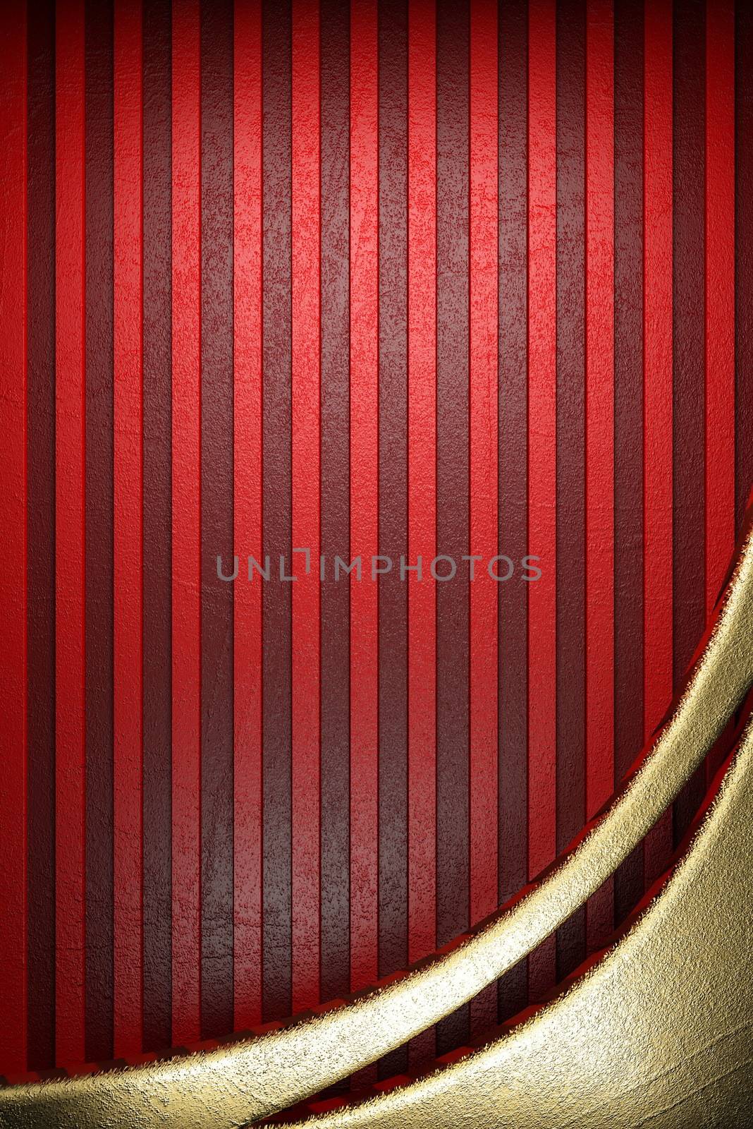 gold on red background