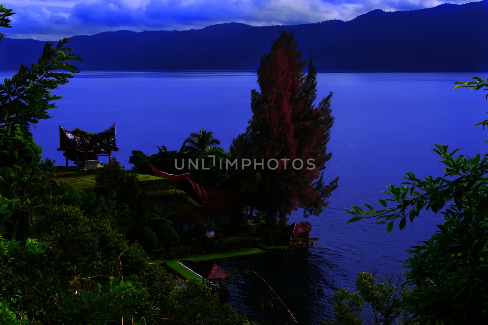 Tuk Tuk Timbul Village. Samosir Island, Lake Toba, North Sumatra, Indonesia.