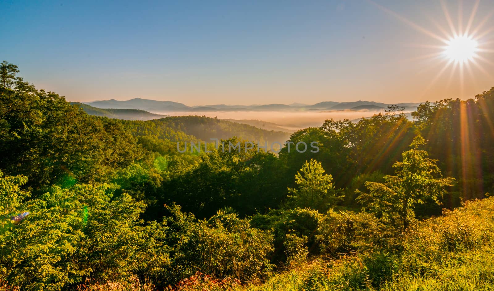 blue ridge parkway early morning by digidreamgrafix