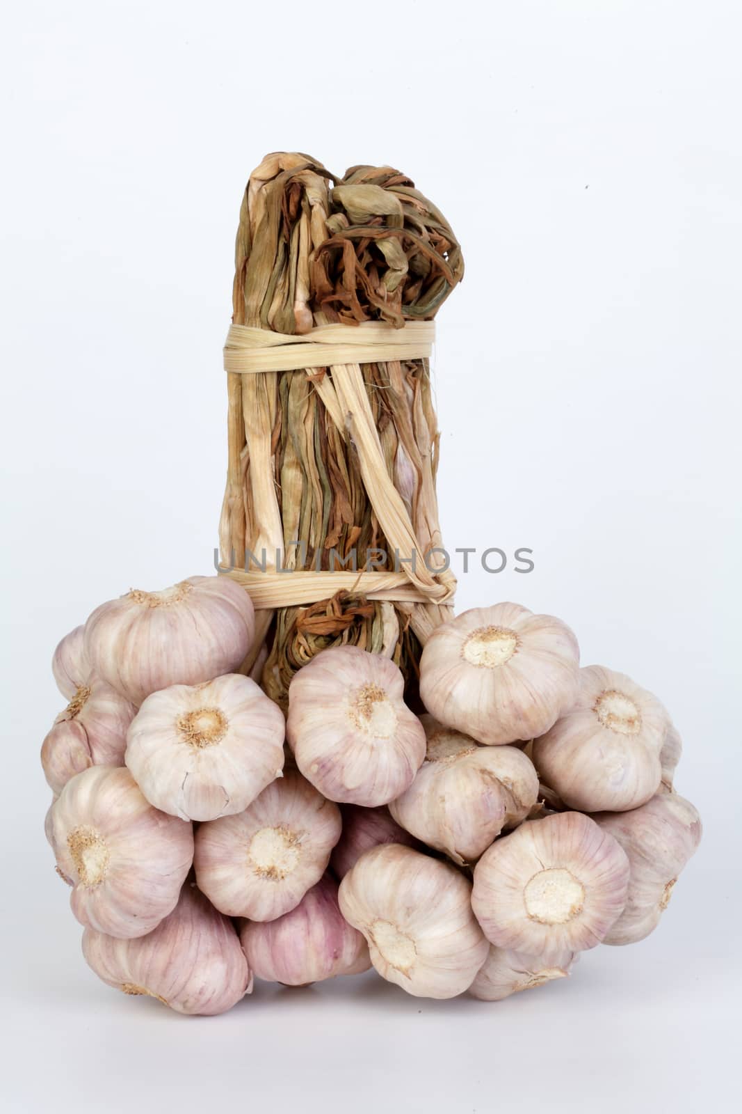 Bunch of Garlic sale in market