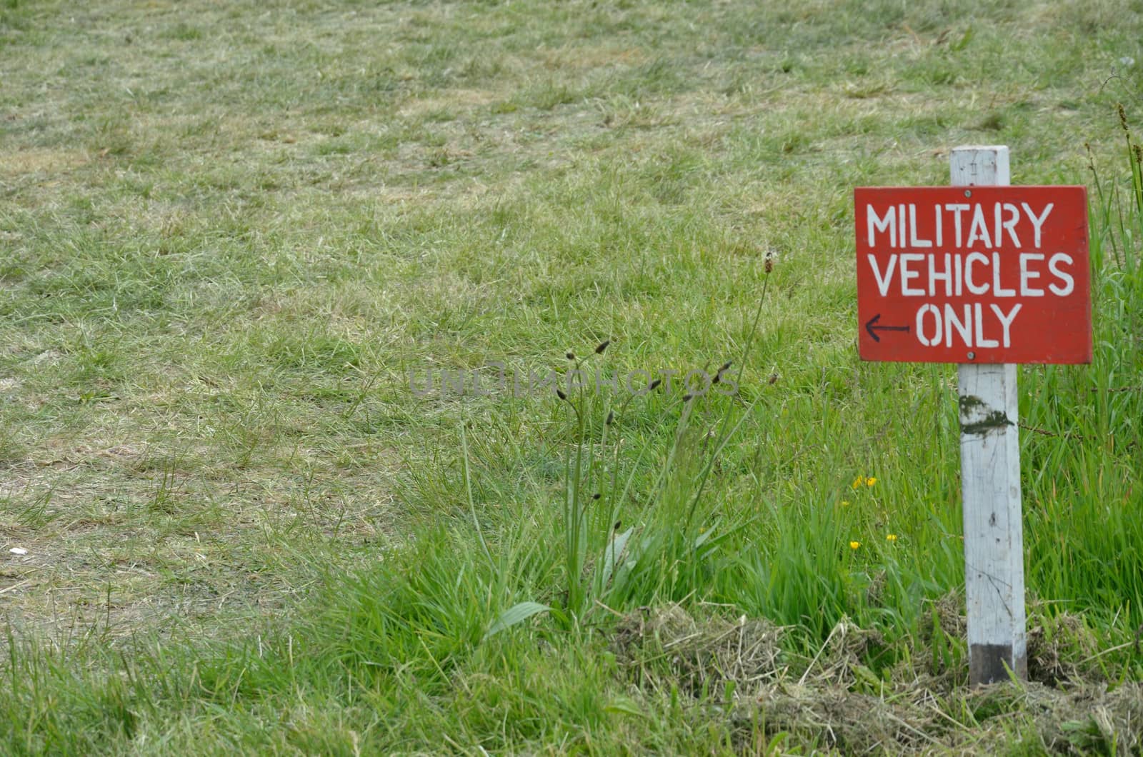 Military vehicle only  sign