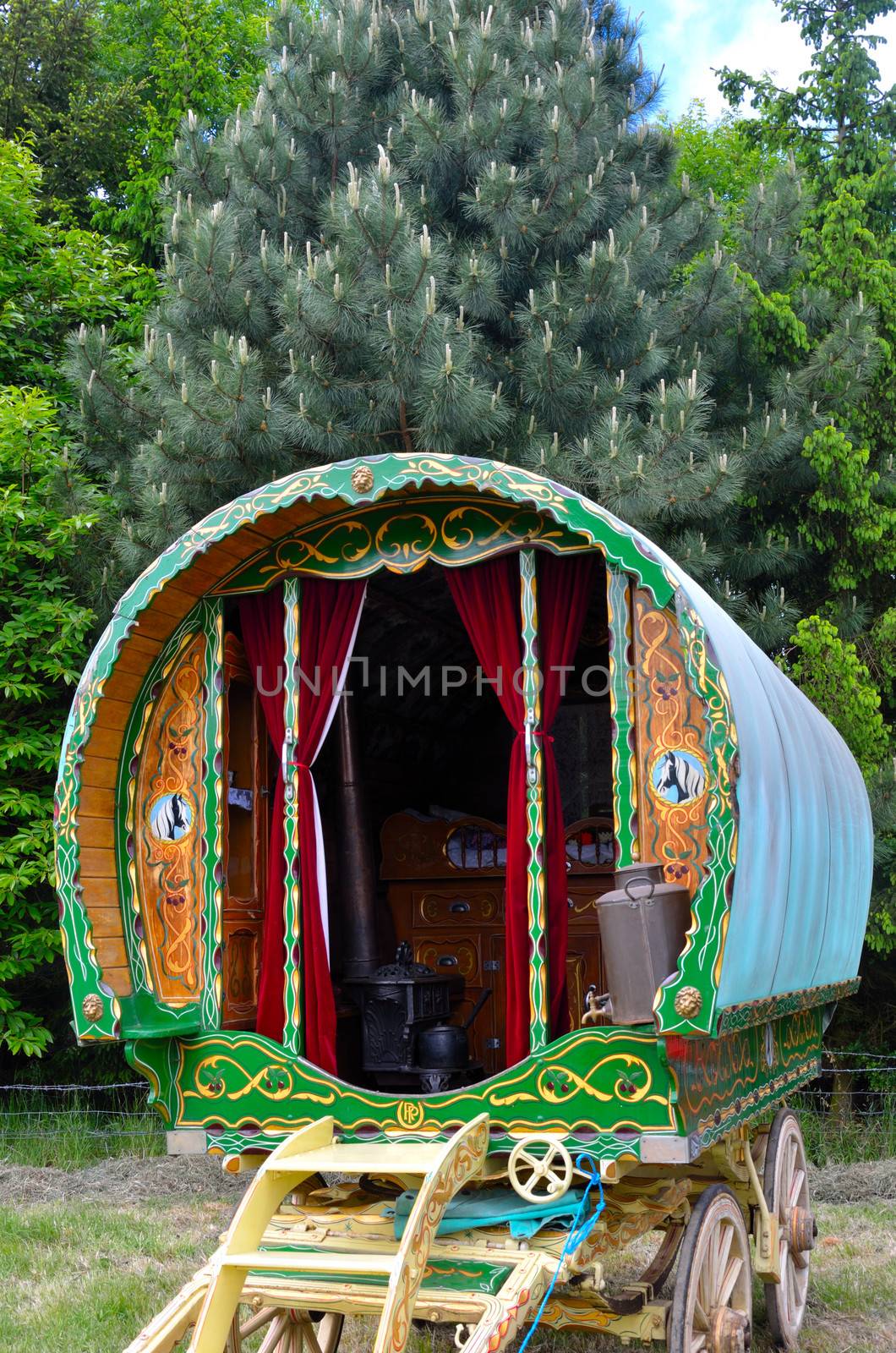 Traditional romany caravan