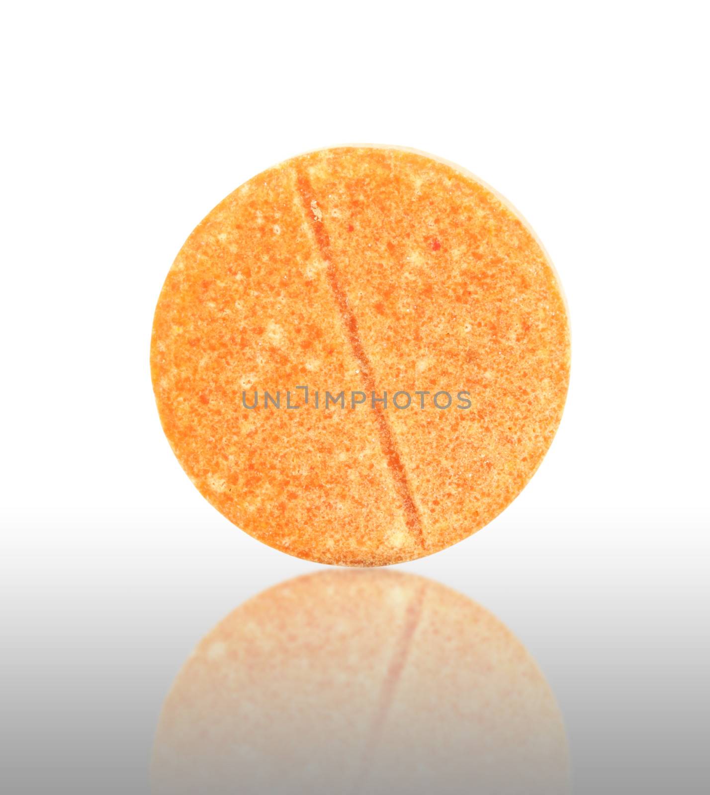 closed-up medical pill - tablet with shadow