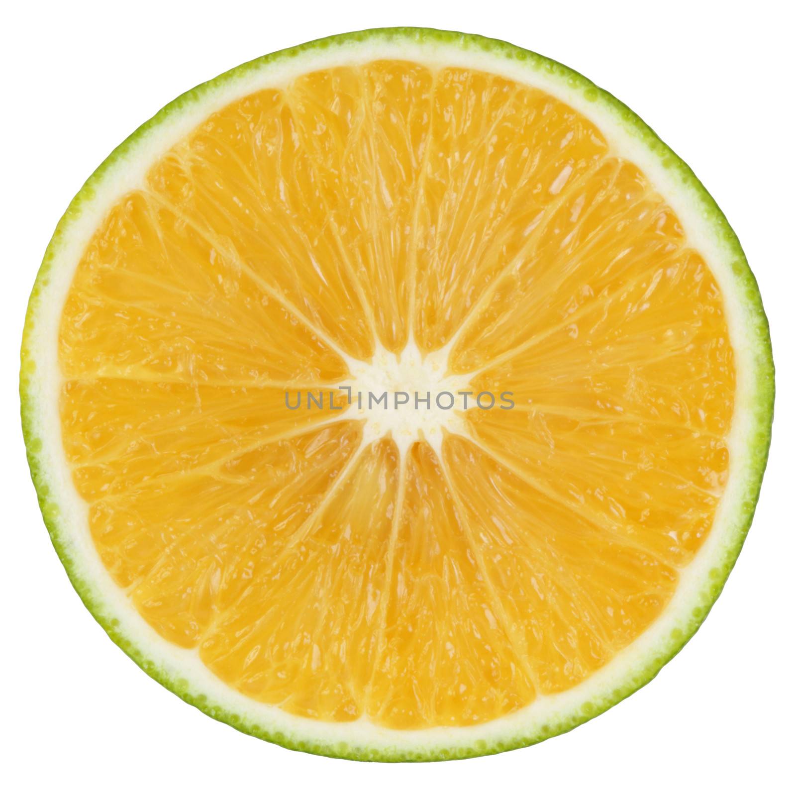 Sweet orange portion isolated on white background