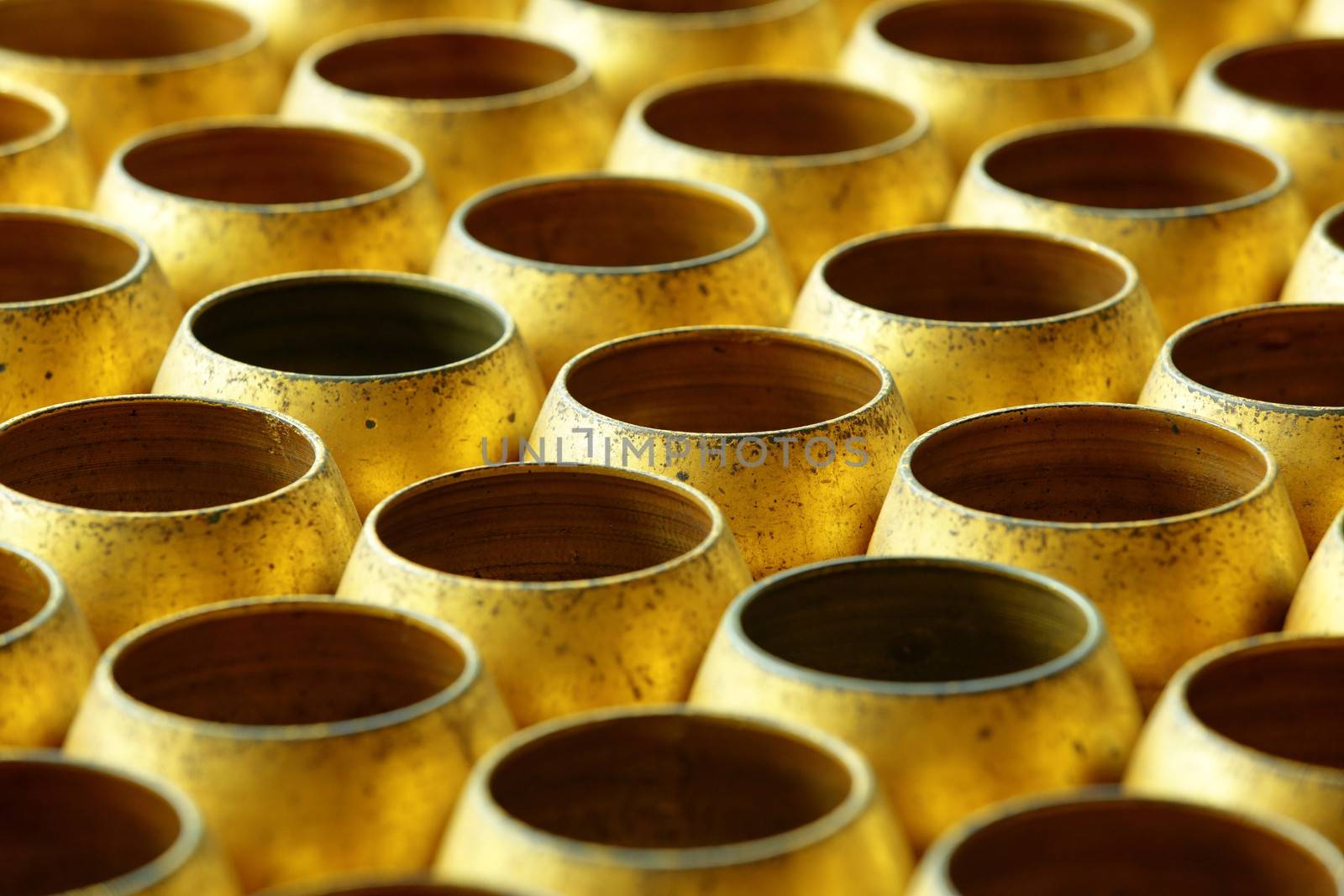 mini monks alms bowl for donate some coins usually found in Thai temple