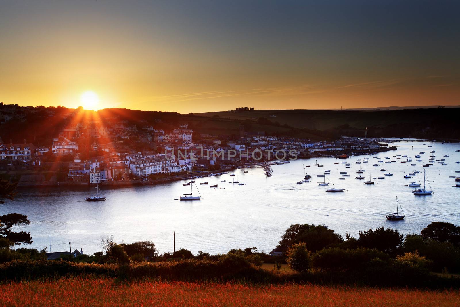 Salcombe Sunset Devon England by olliemt