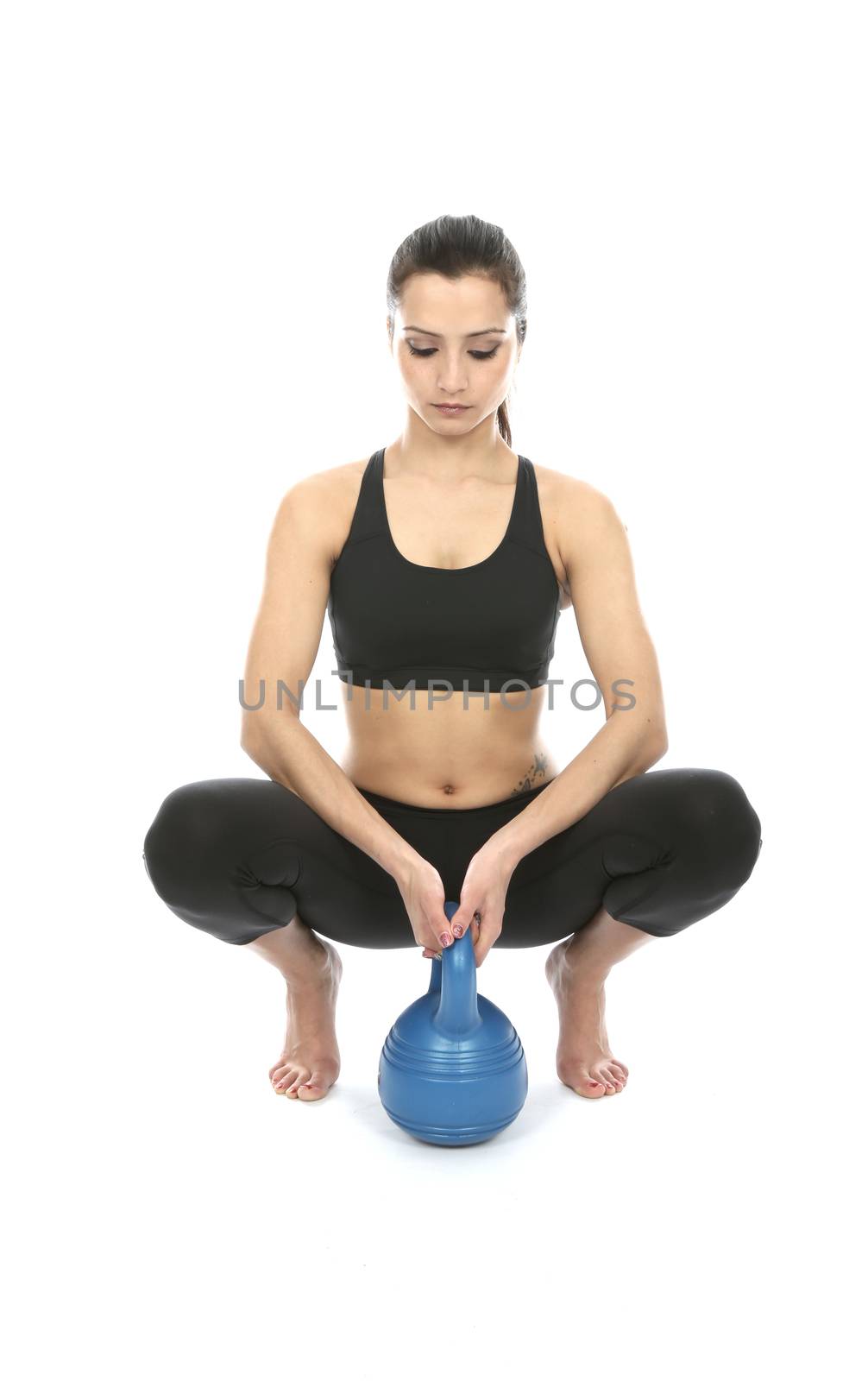 Model Released.  Woman Exercising