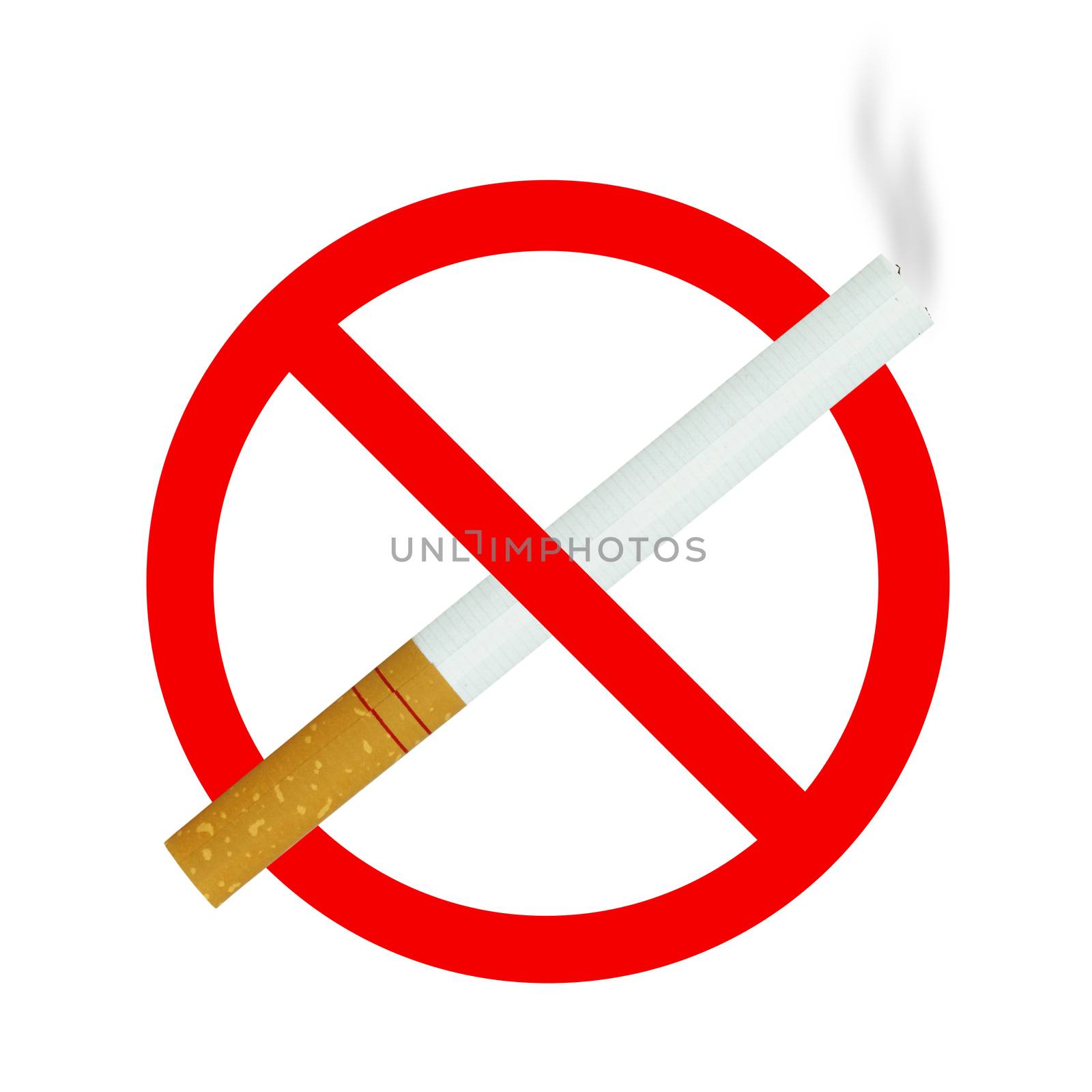 no smoking sign with cigarette by geargodz