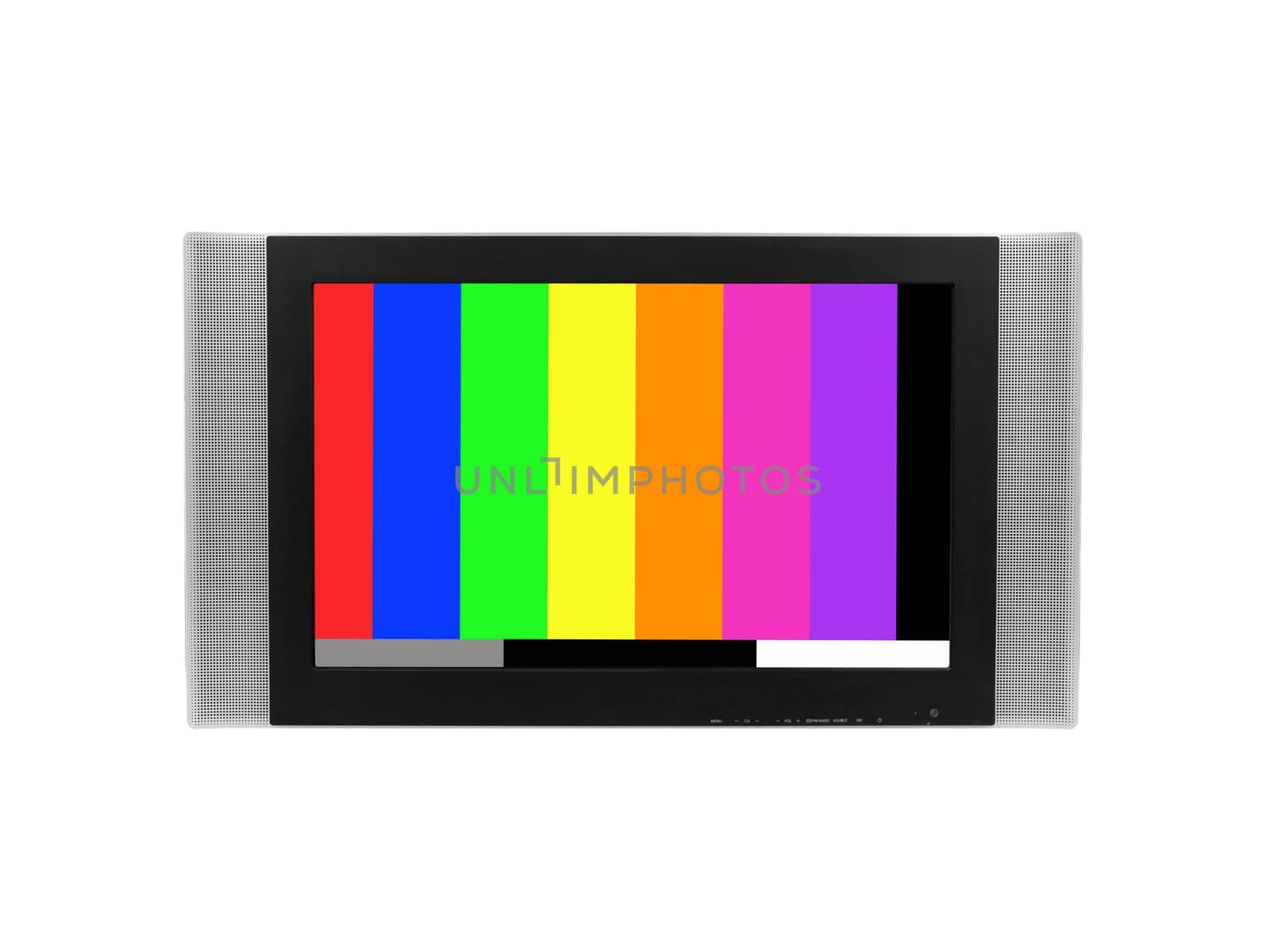 Flat screen tv isolated against a white background