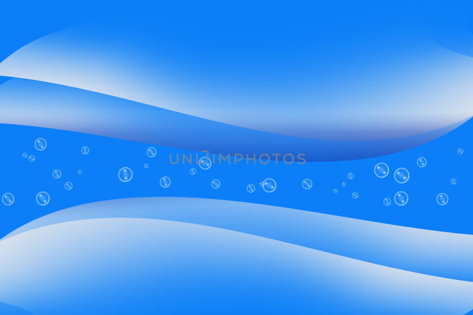 abstract curve and bubble with soft blue background