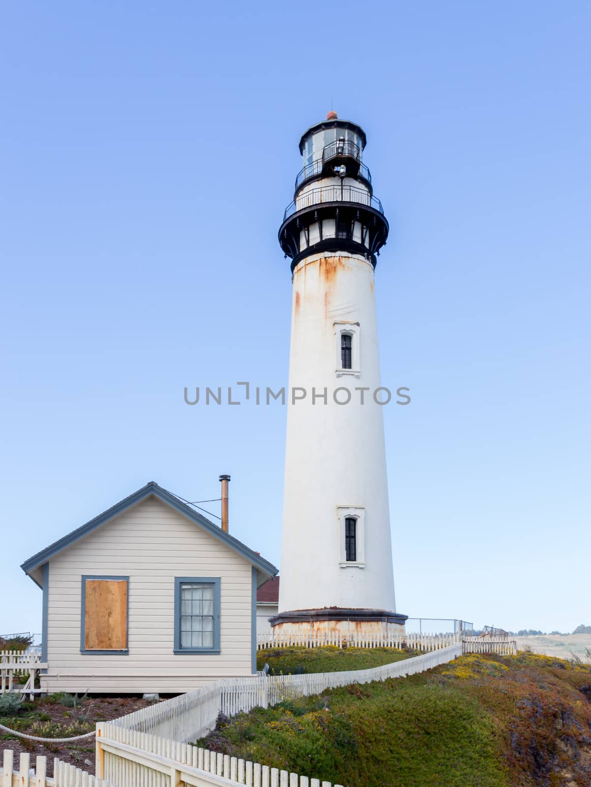Pigeon Point Lighthouse in San Francisco Bay, California.