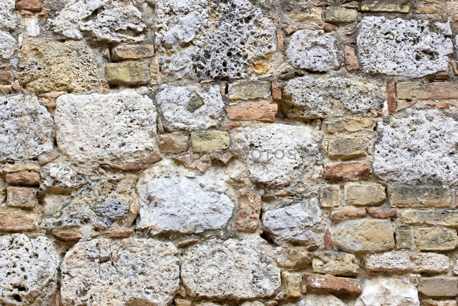 Old european wall from the Tuscany region of Italy