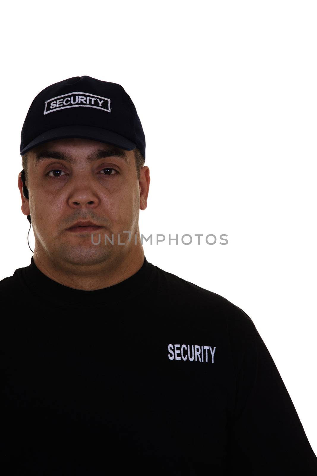security guard isolated on white