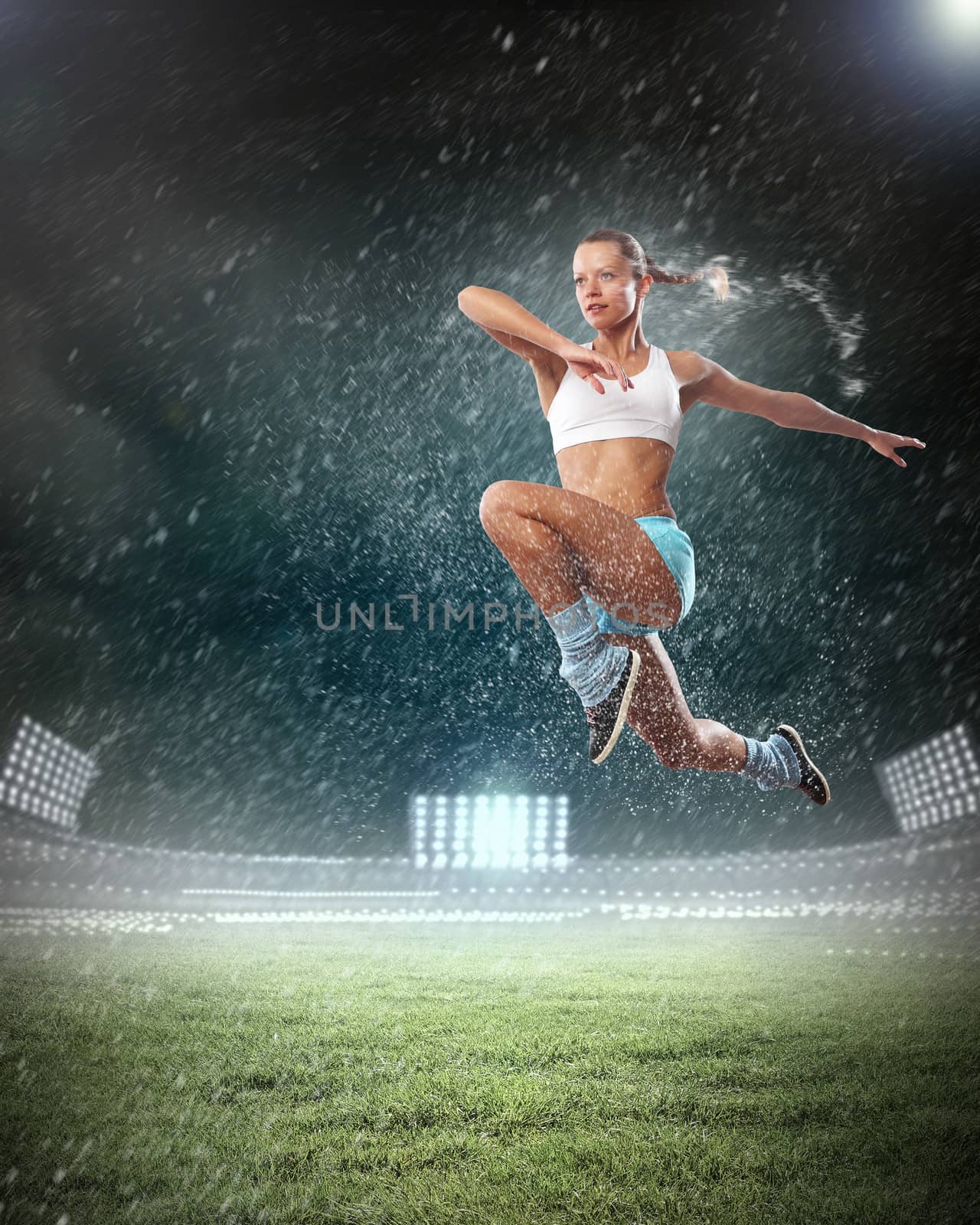 Sport young woman by sergey_nivens