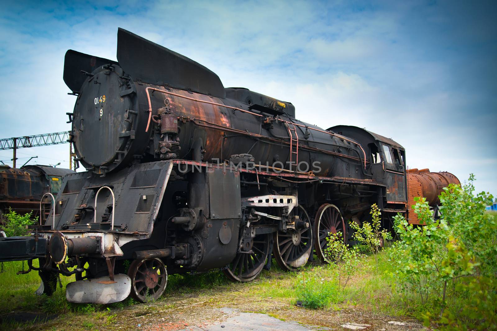 An old locomotive - unused and rusty