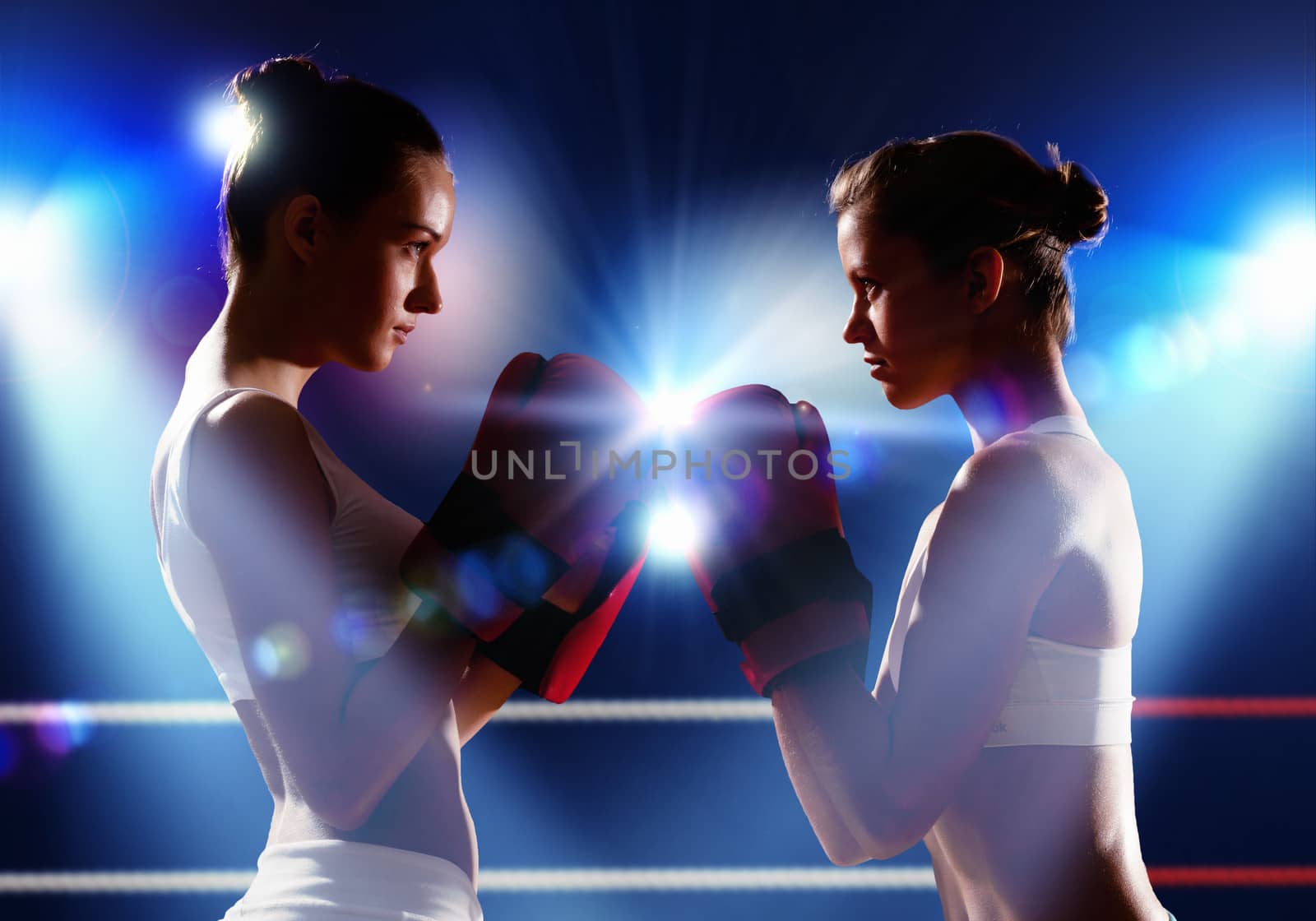 Two boxer women by sergey_nivens