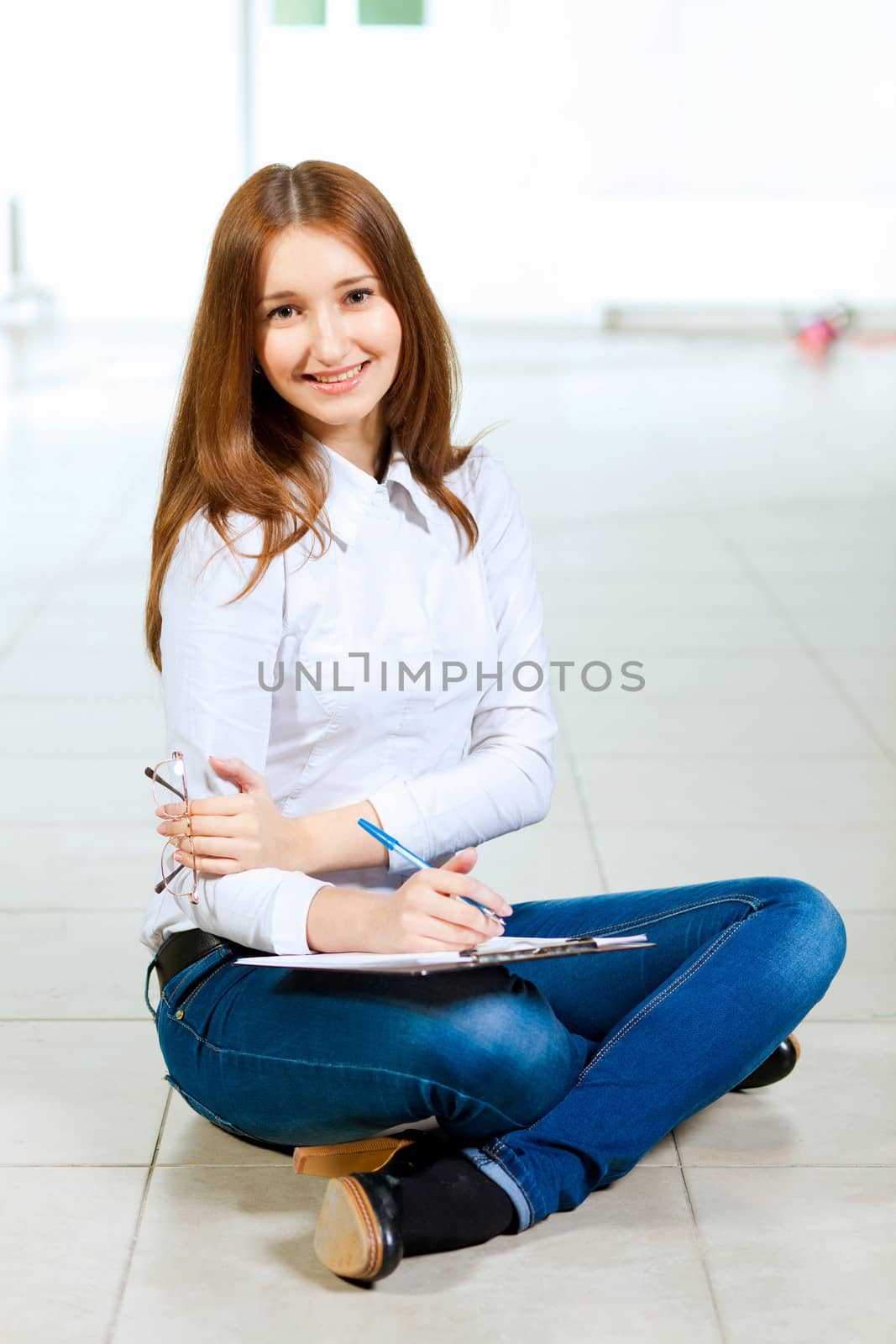 Young woman in casual by sergey_nivens