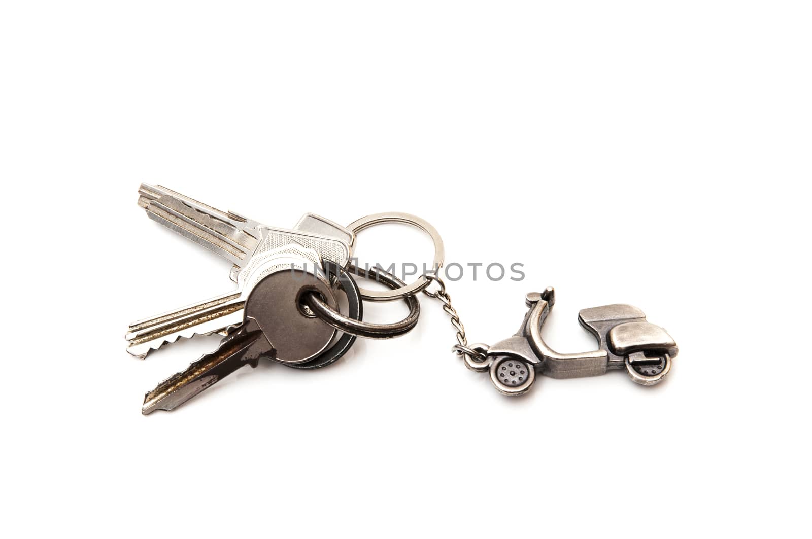 keys with key on a white background