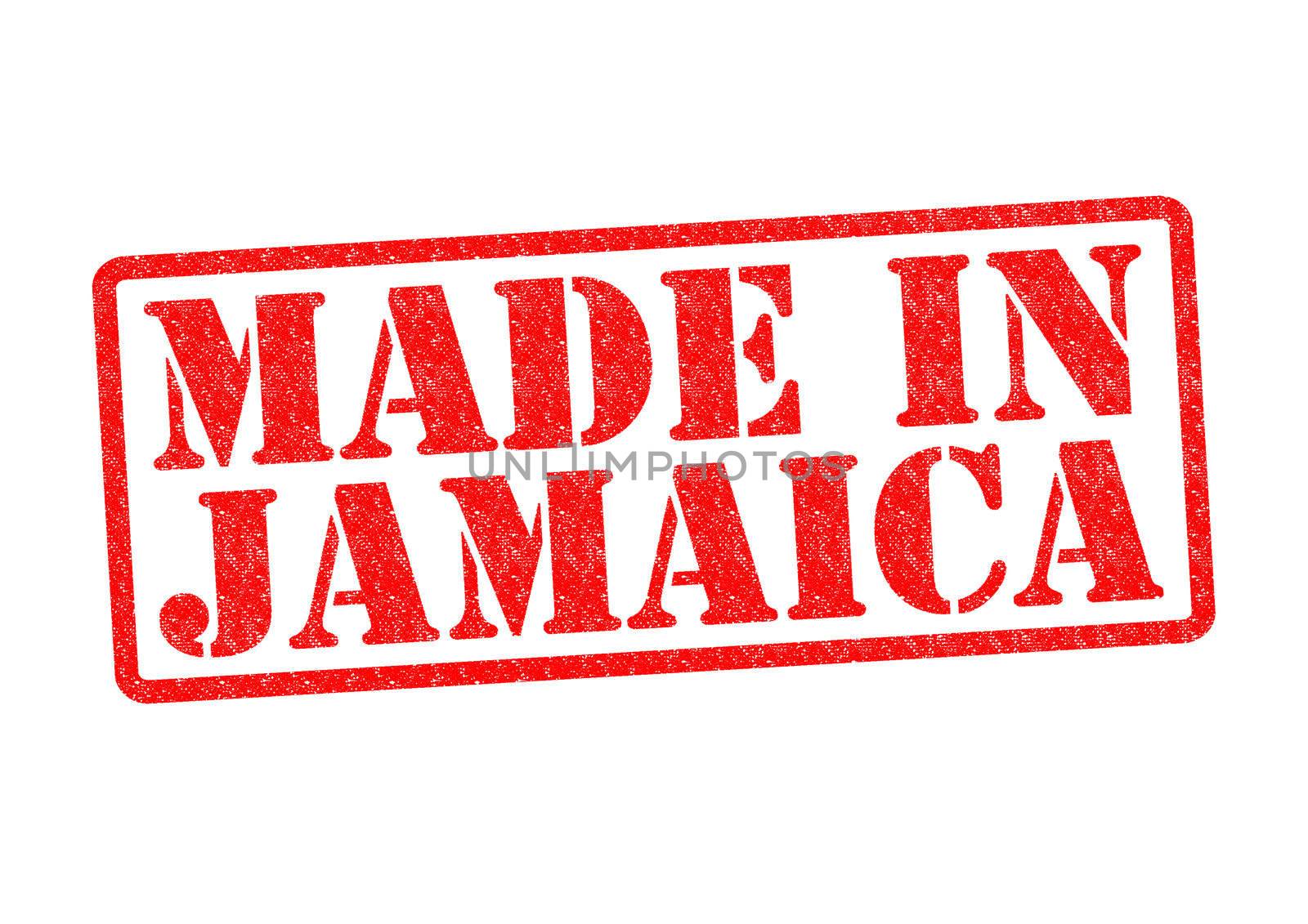 MADE IN JAMAICA Rubber Stamp over a white background.