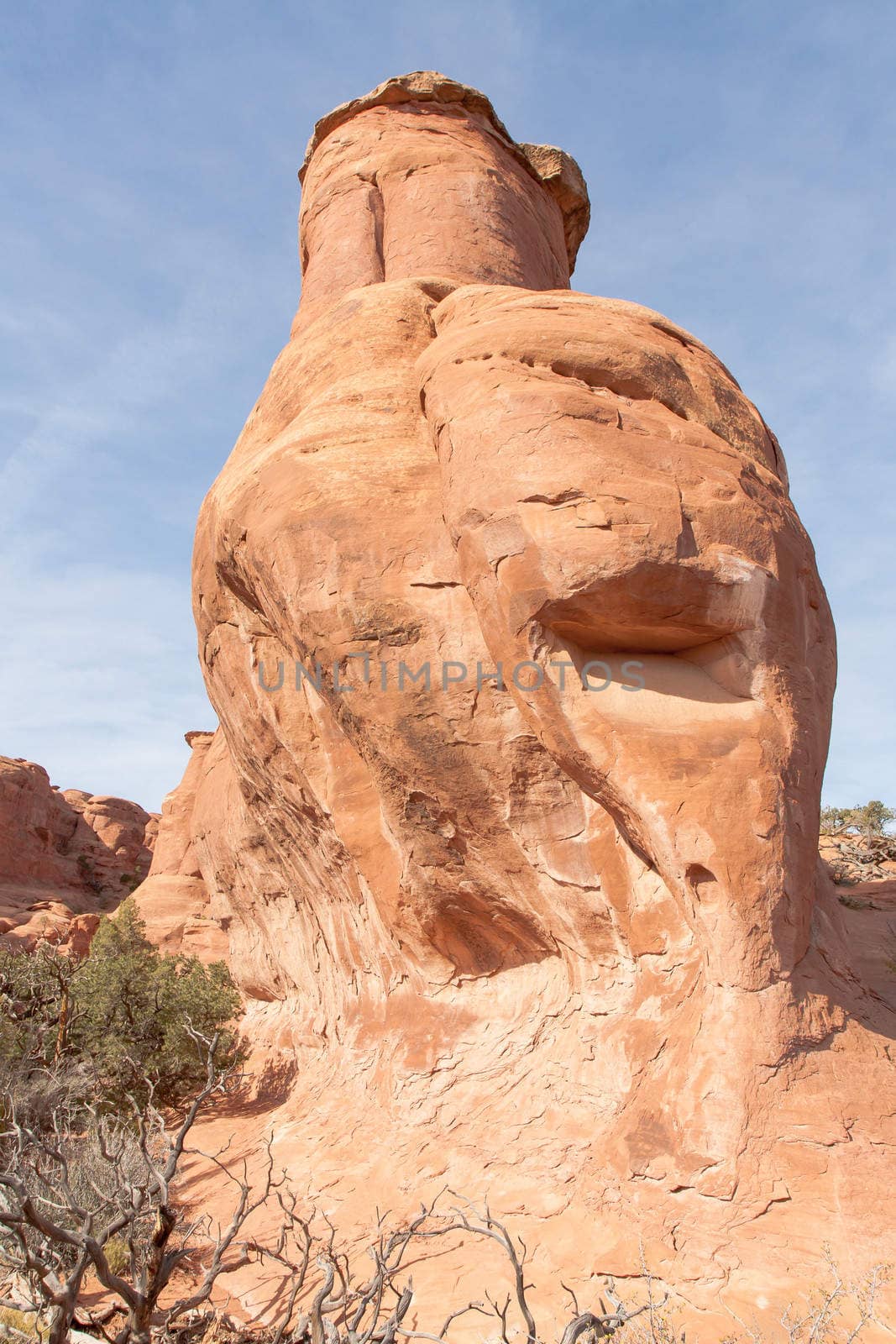 This funny looking rock at Arches appears to be having a good laugh.