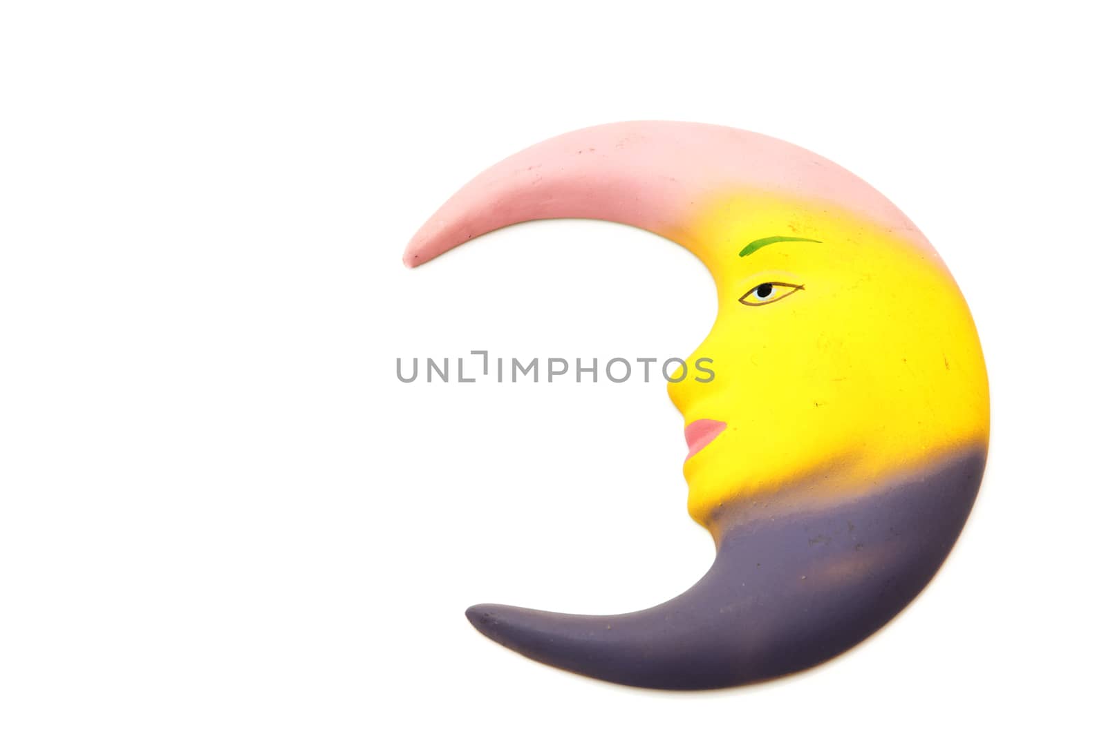 Moon colors on a white background