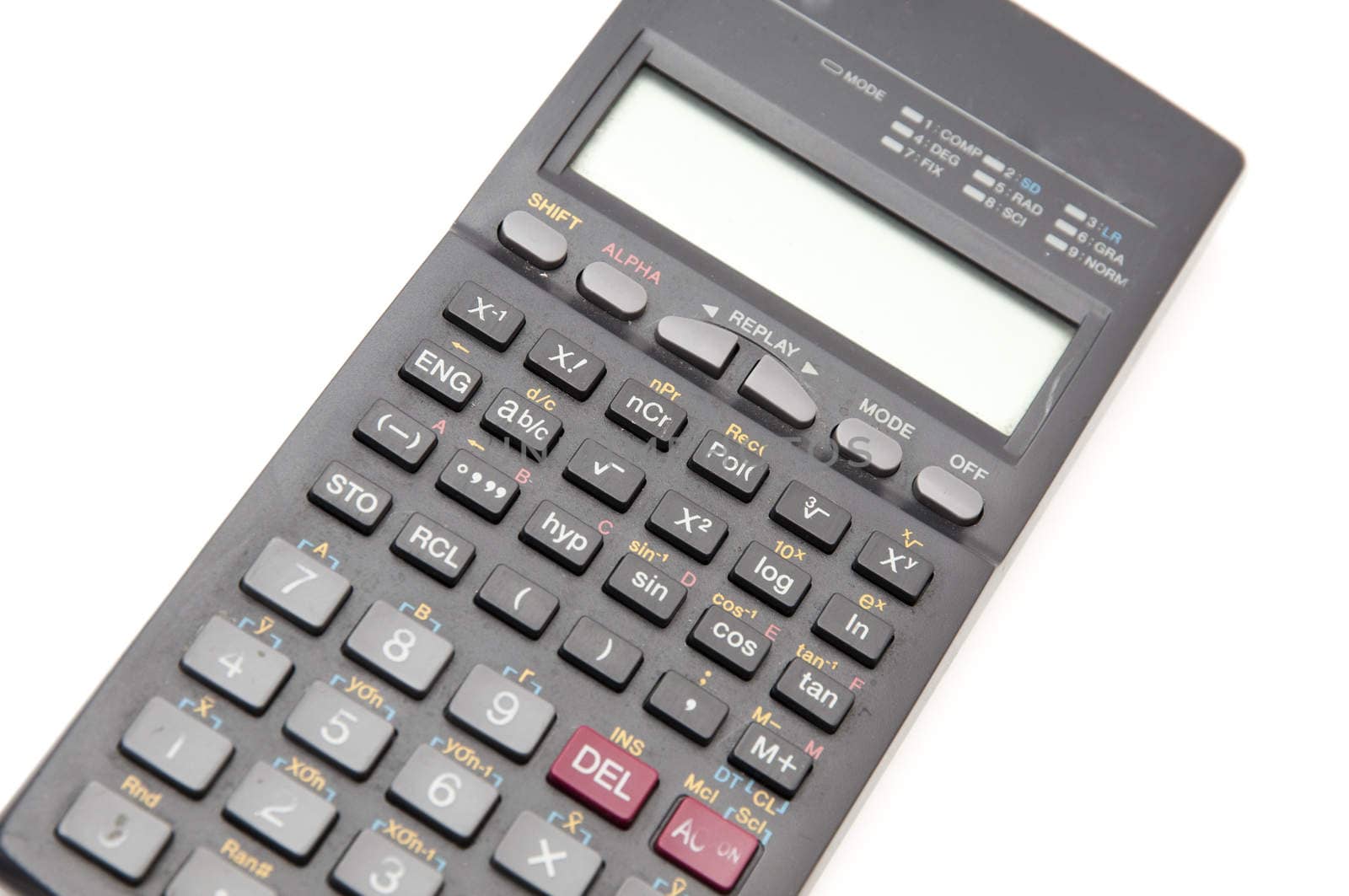 scientific calculator on a white background