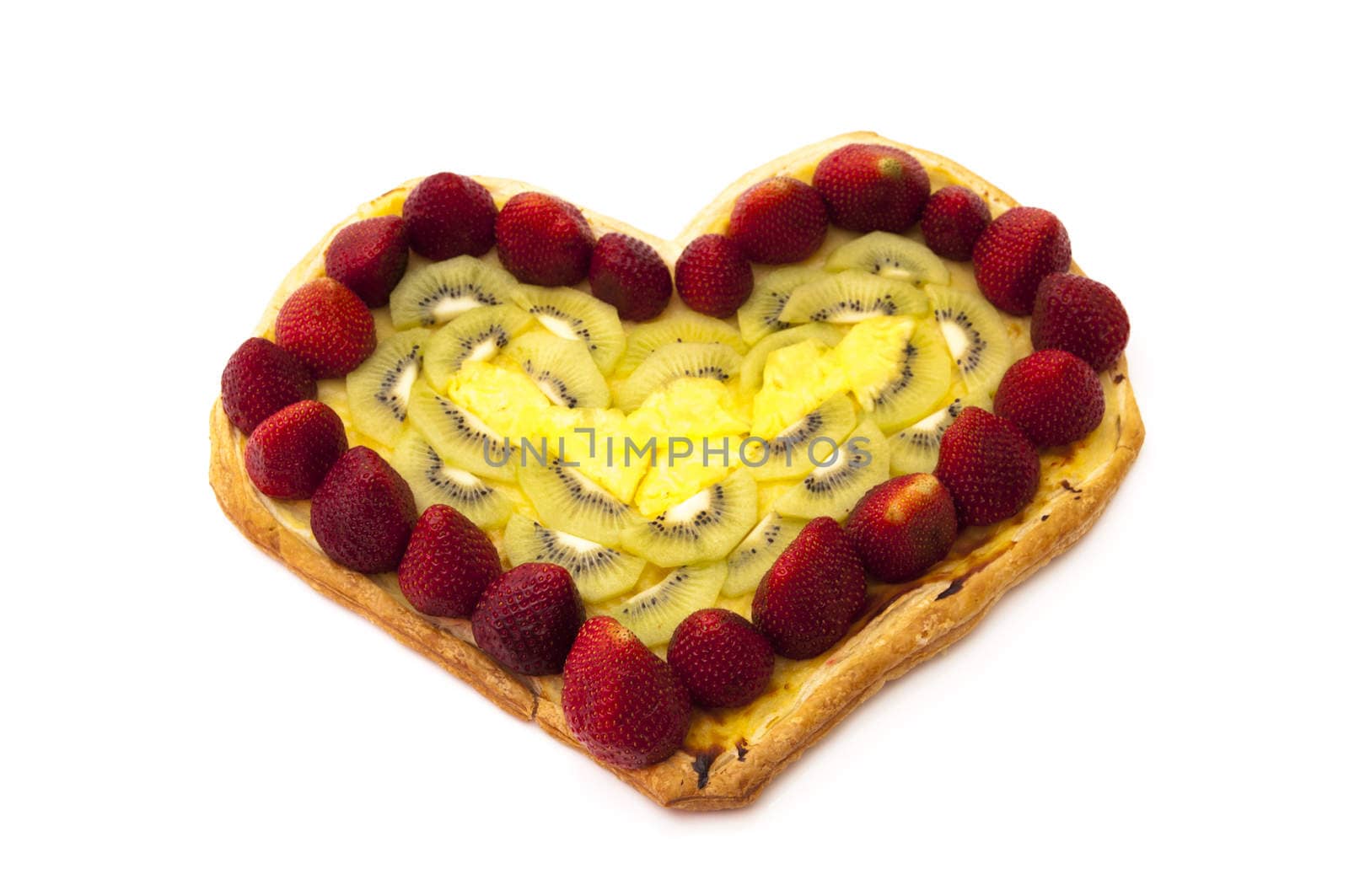 heart cake on a white background